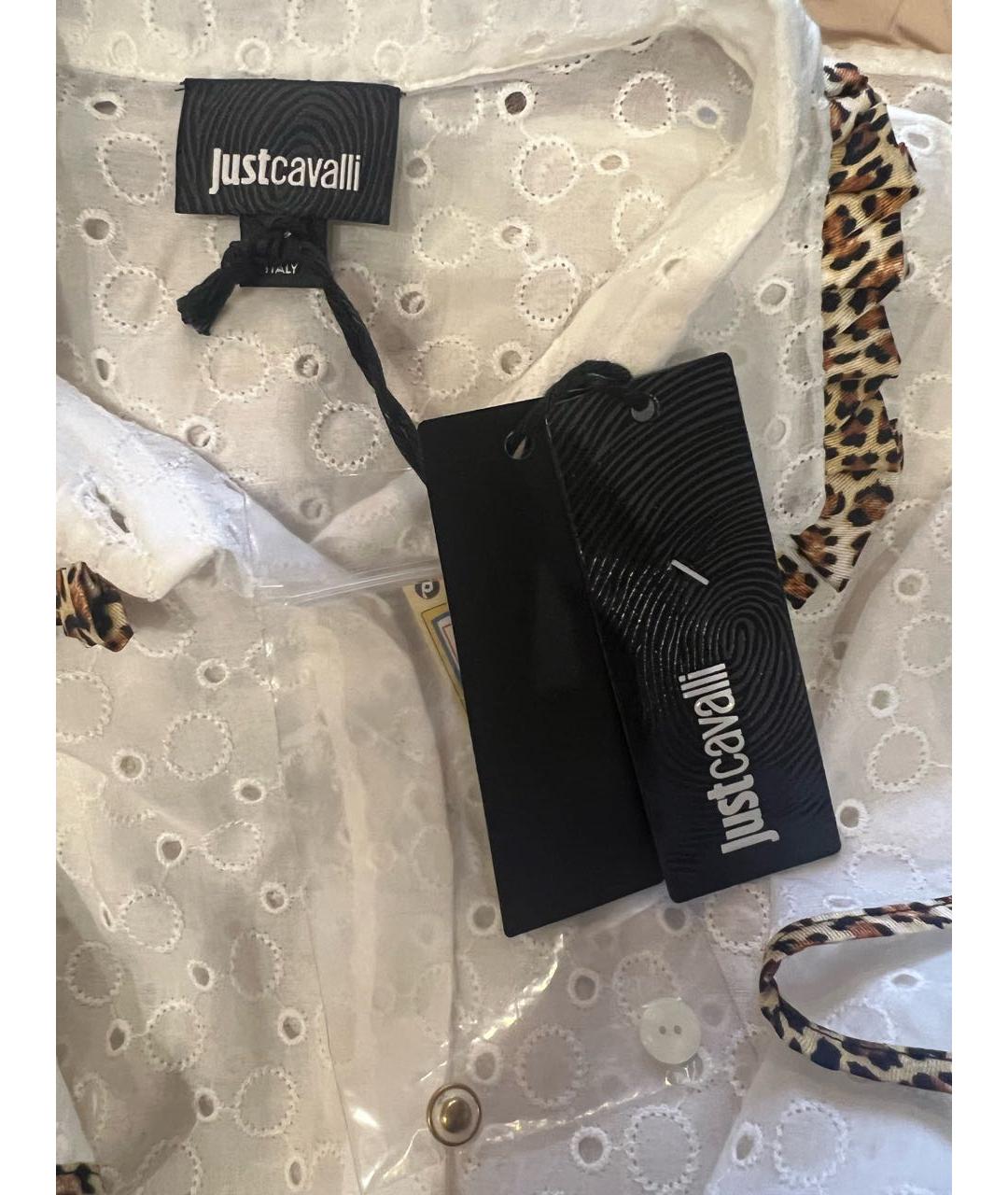 ROBERTO CAVALLI Белая хлопковая блузы, фото 5