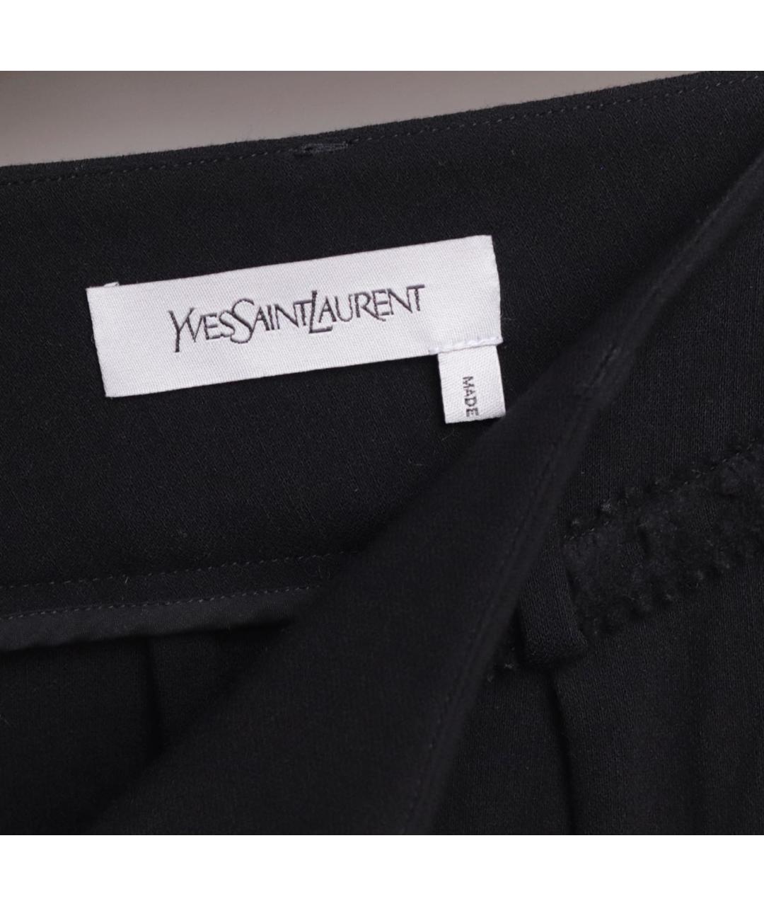 SAINT LAURENT Черные шерстяные шорты, фото 3