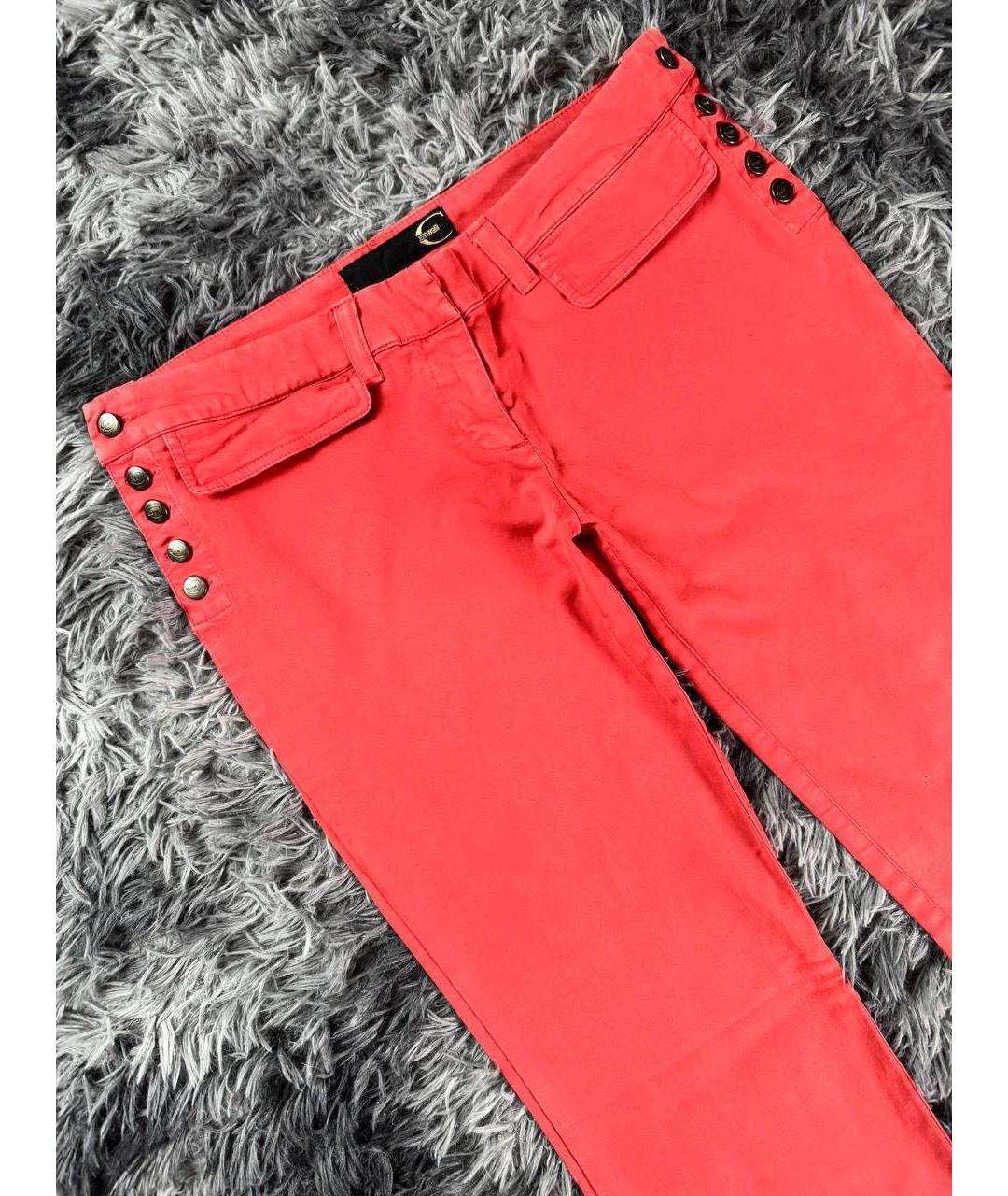 JUST CAVALLI Красные хлопковые джинсы, фото 4
