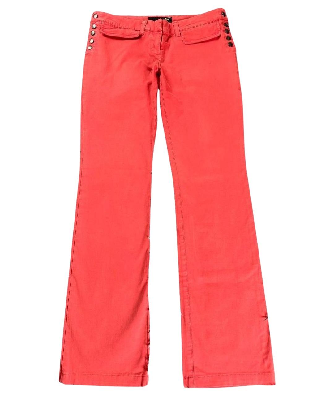 JUST CAVALLI Красные хлопковые джинсы, фото 1