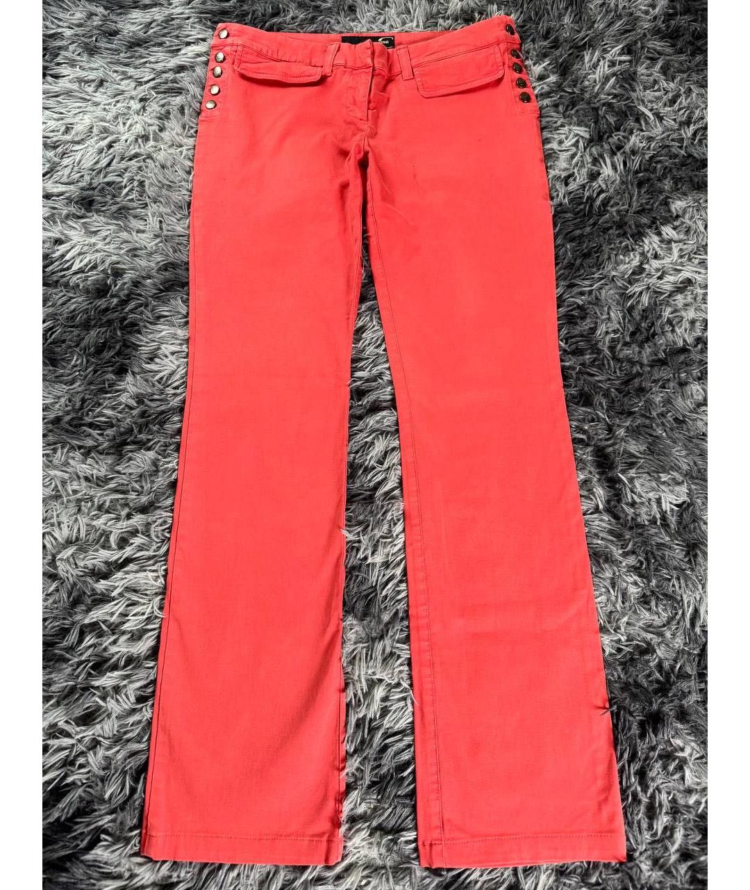 JUST CAVALLI Красные хлопковые джинсы, фото 8