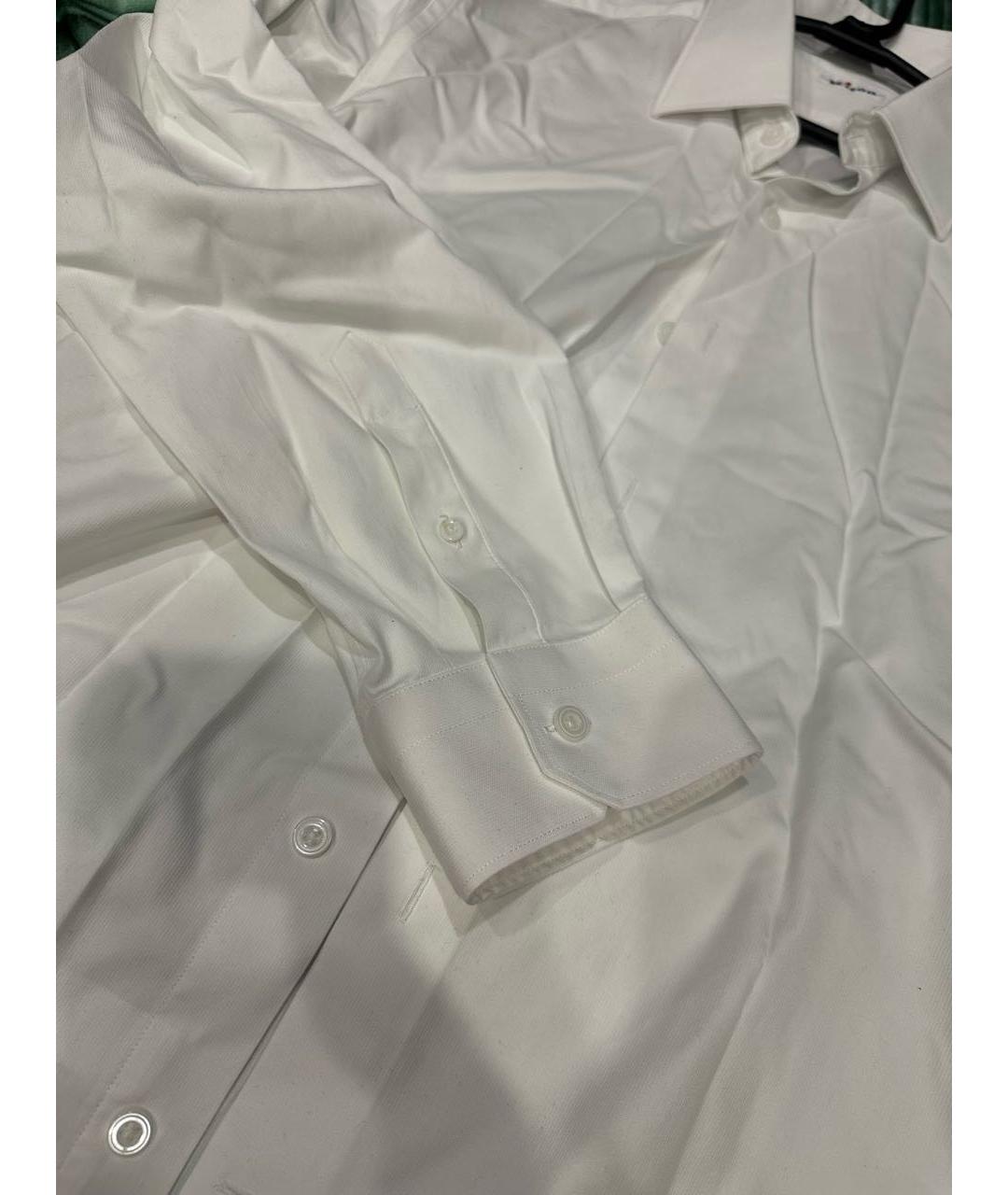 KITON Белая хлопковая классическая рубашка, фото 4