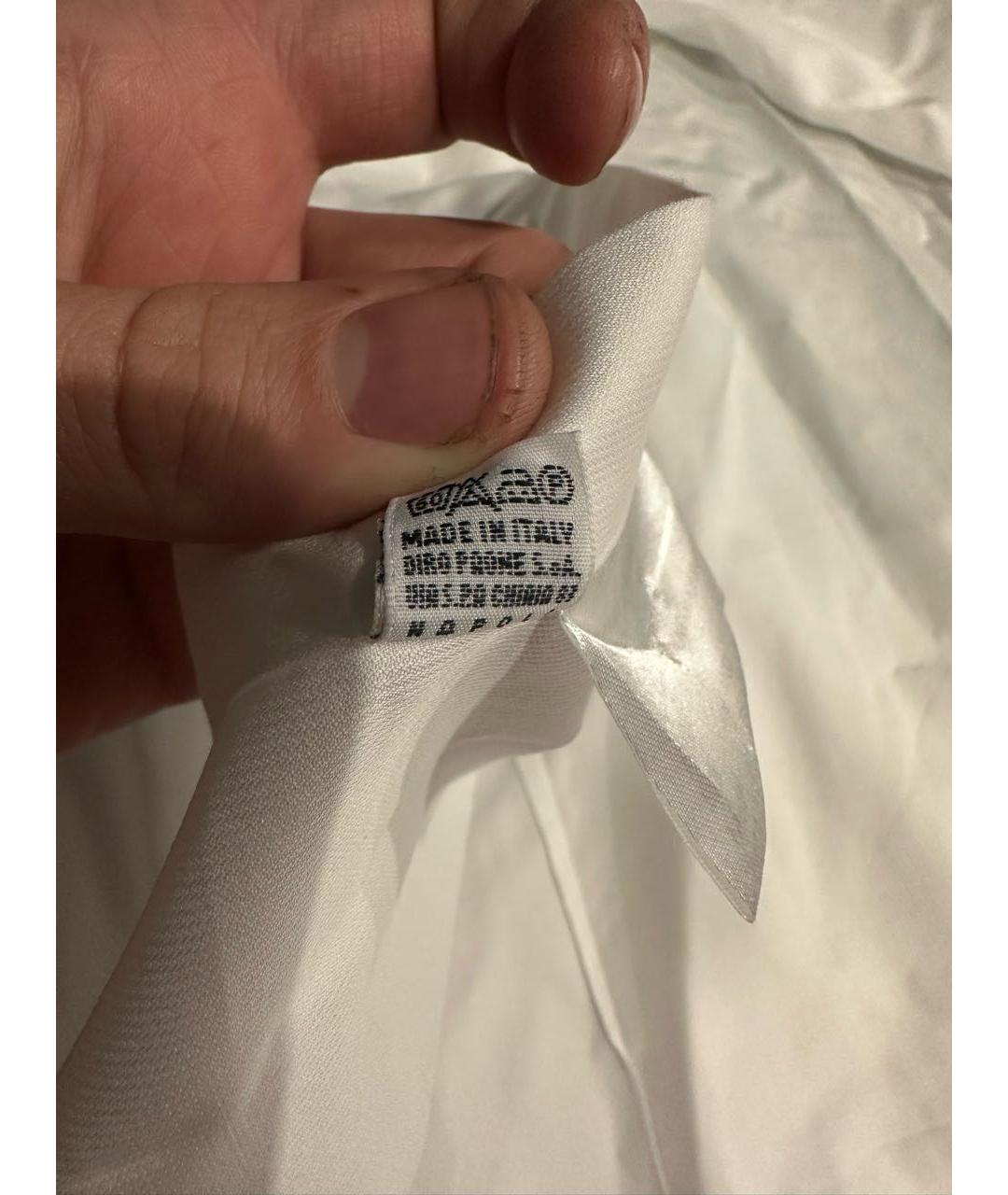 KITON Белая хлопковая классическая рубашка, фото 6
