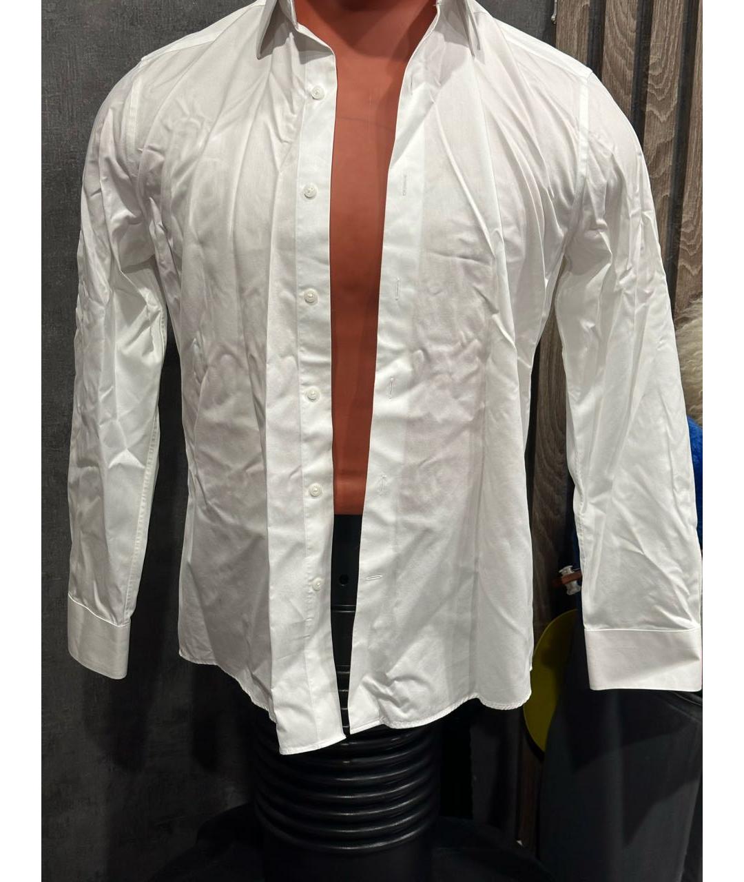 KITON Белая хлопковая классическая рубашка, фото 7