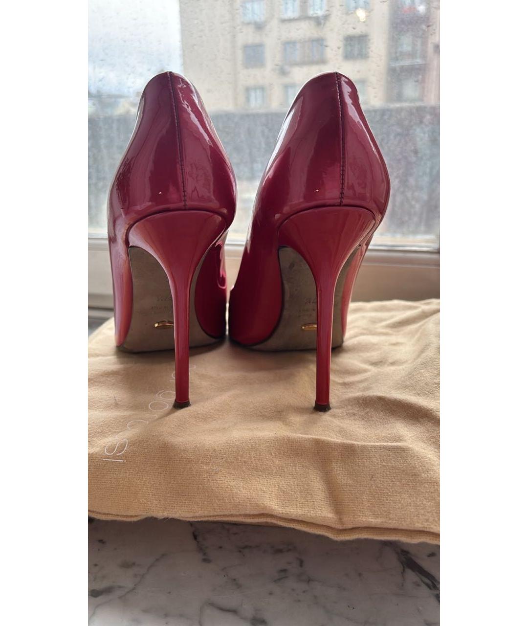 SERGIO ROSSI Красные кожаные туфли, фото 4