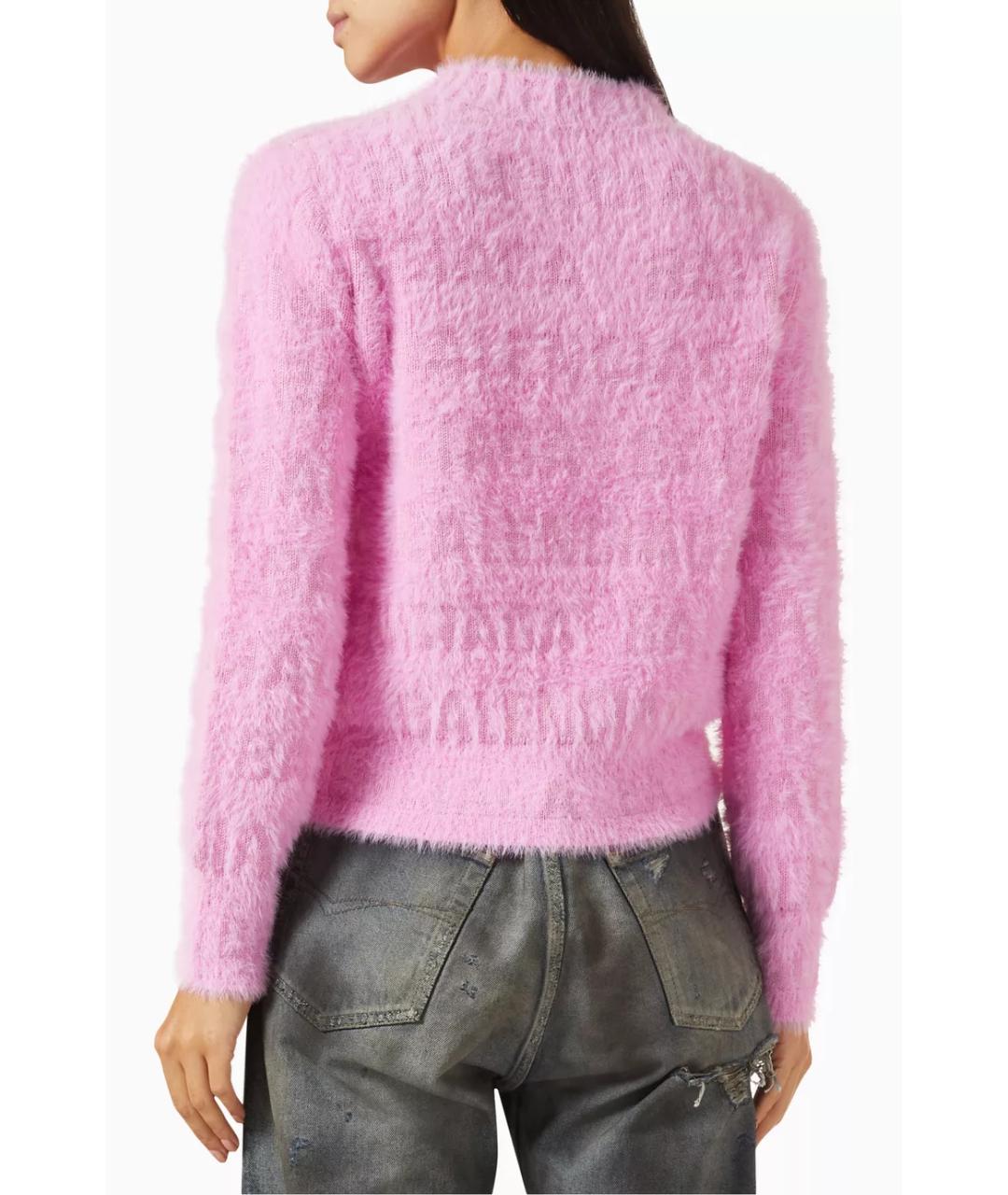 BALENCIAGA Розовый шерстяной джемпер / свитер, фото 4