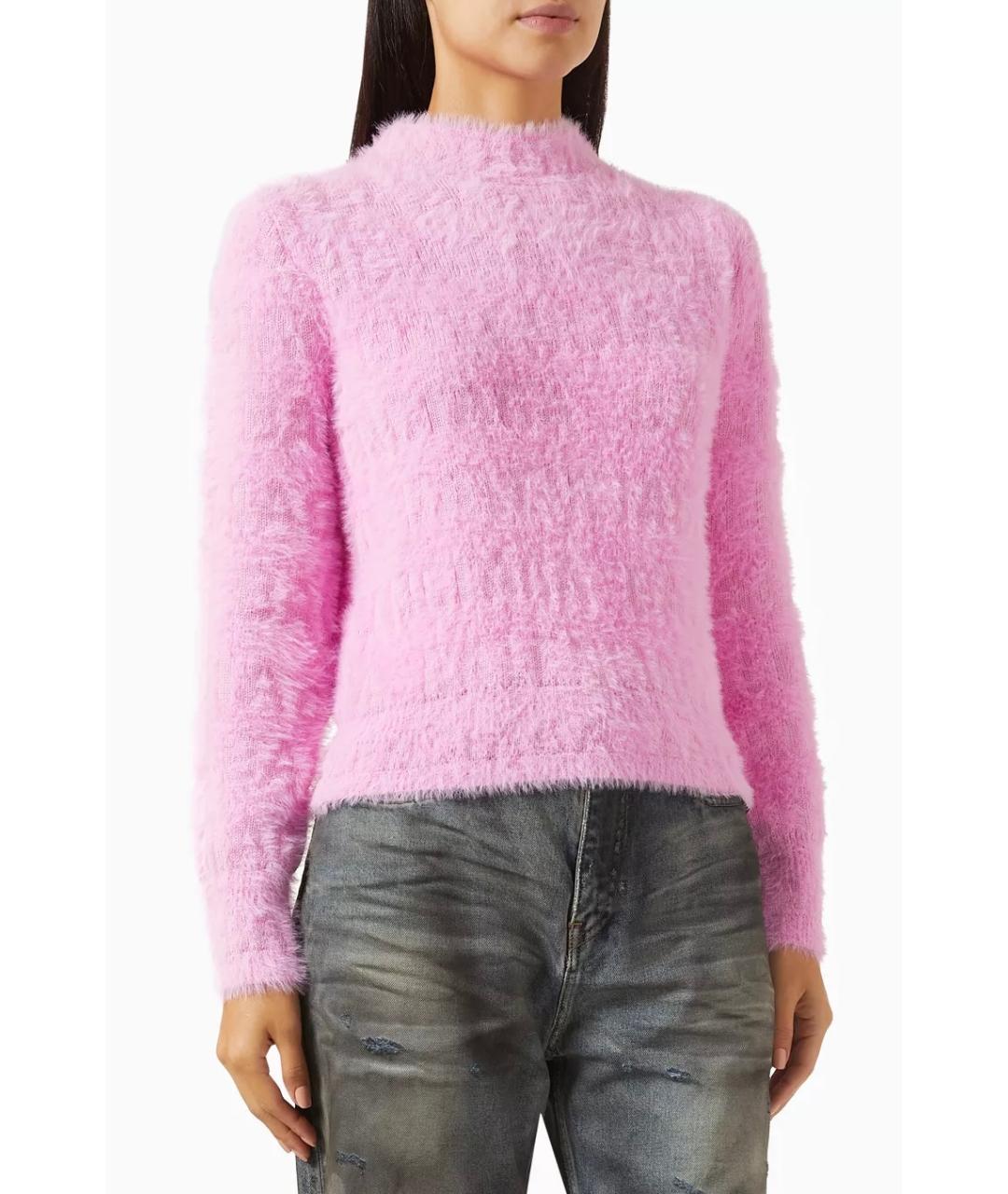 BALENCIAGA Розовый шерстяной джемпер / свитер, фото 3