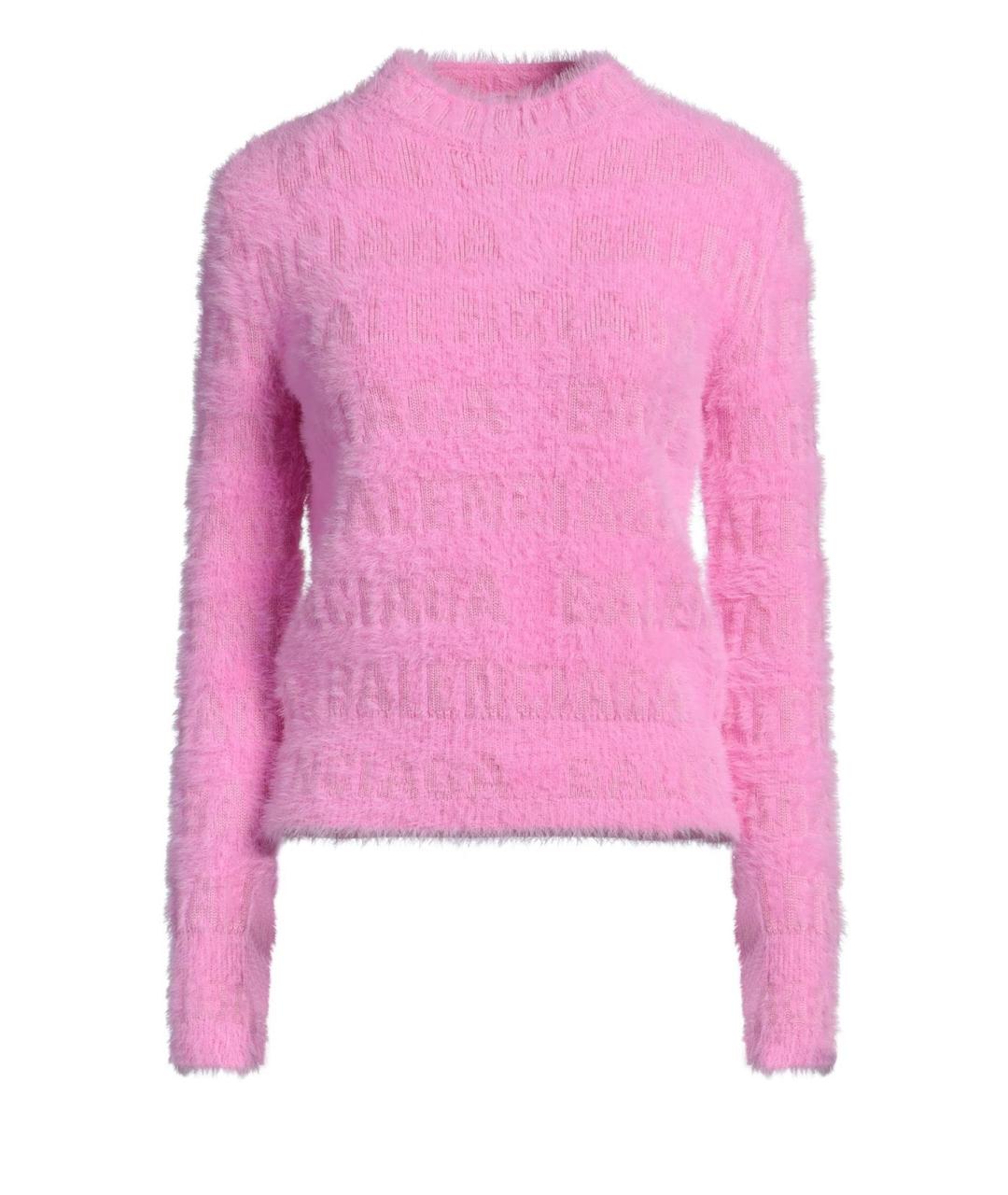 BALENCIAGA Розовый шерстяной джемпер / свитер, фото 1