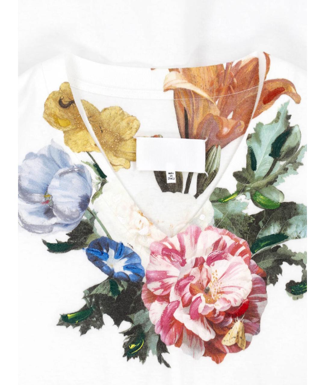 MAISON MARGIELA Белая хлопковая футболка, фото 3