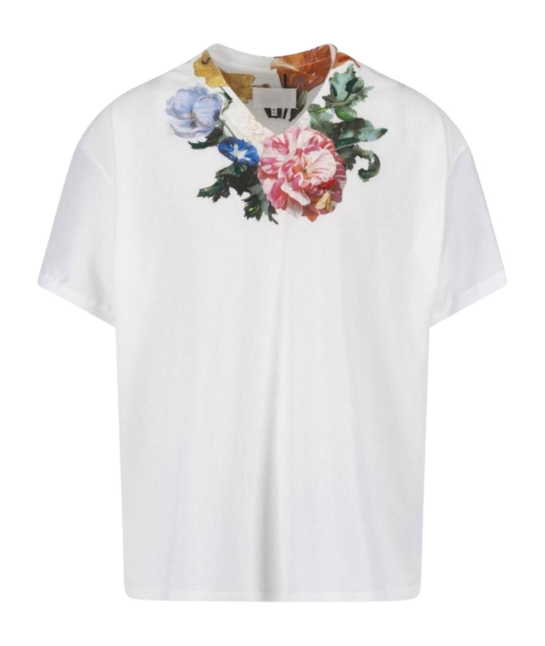 MAISON MARGIELA Белая хлопковая футболка, фото 1