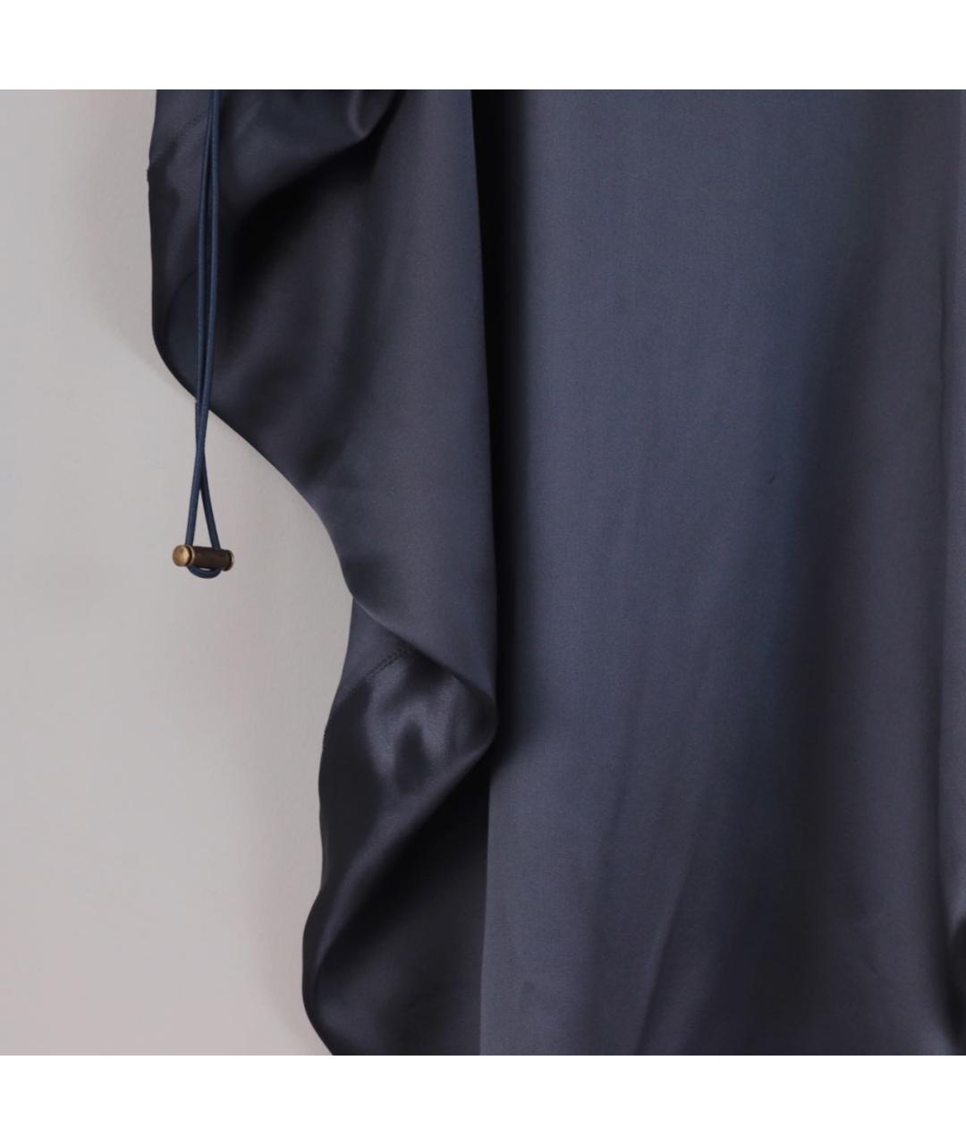 LANVIN Темно-синее шелковое коктейльное платье, фото 5