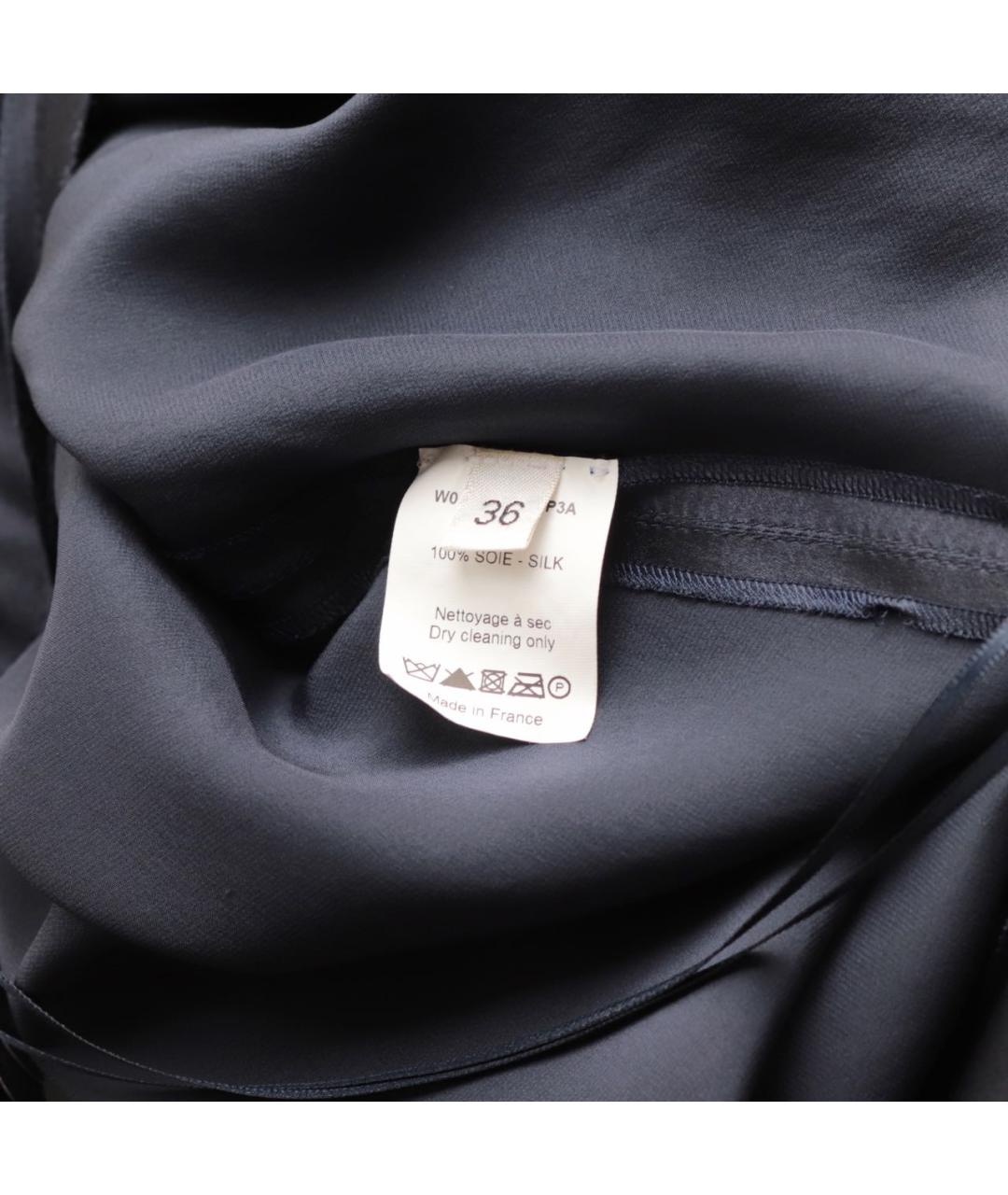 LANVIN Темно-синее шелковое коктейльное платье, фото 8