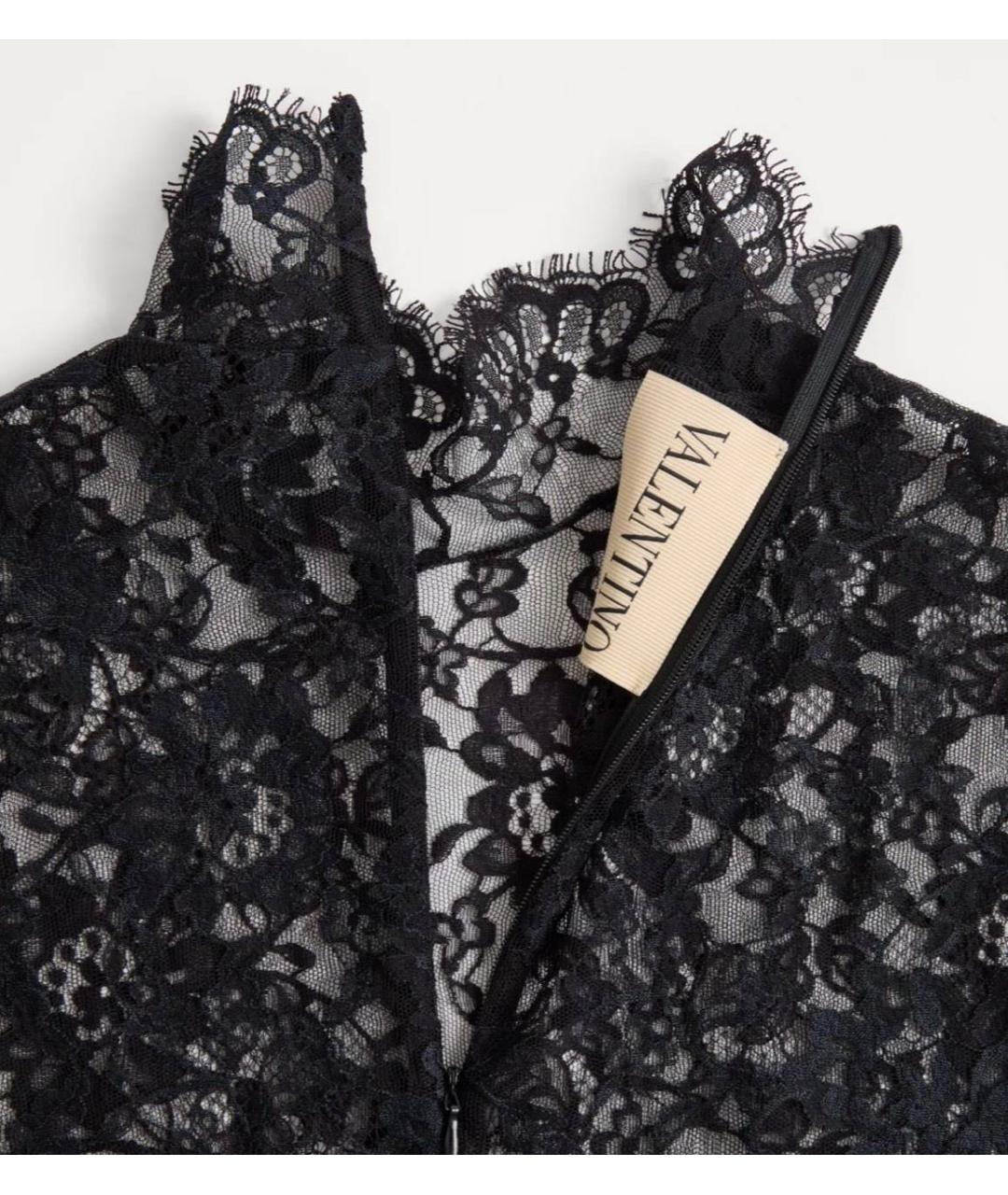VALENTINO Черная кружевная водолазка, фото 3