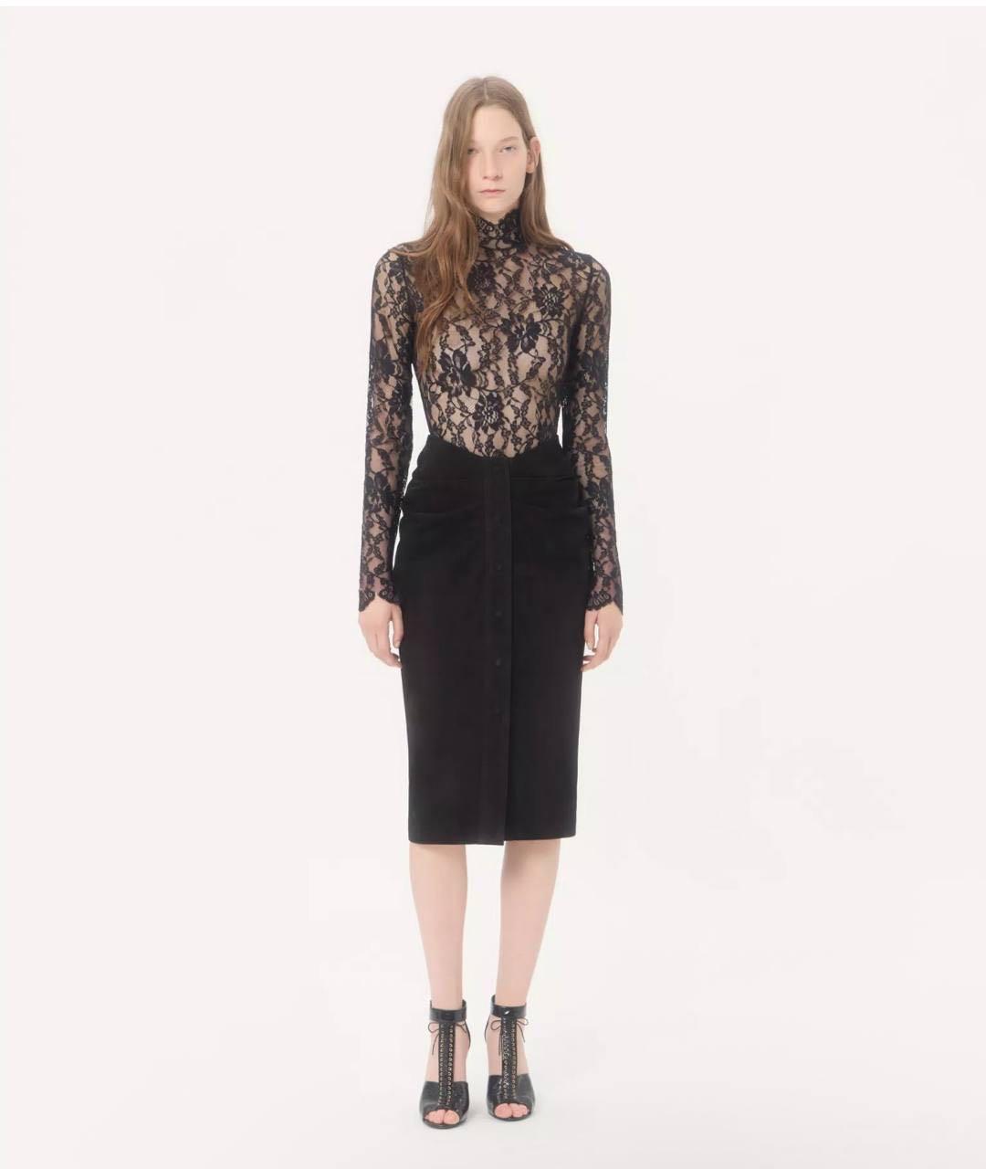 VALENTINO Черная кружевная водолазка, фото 4