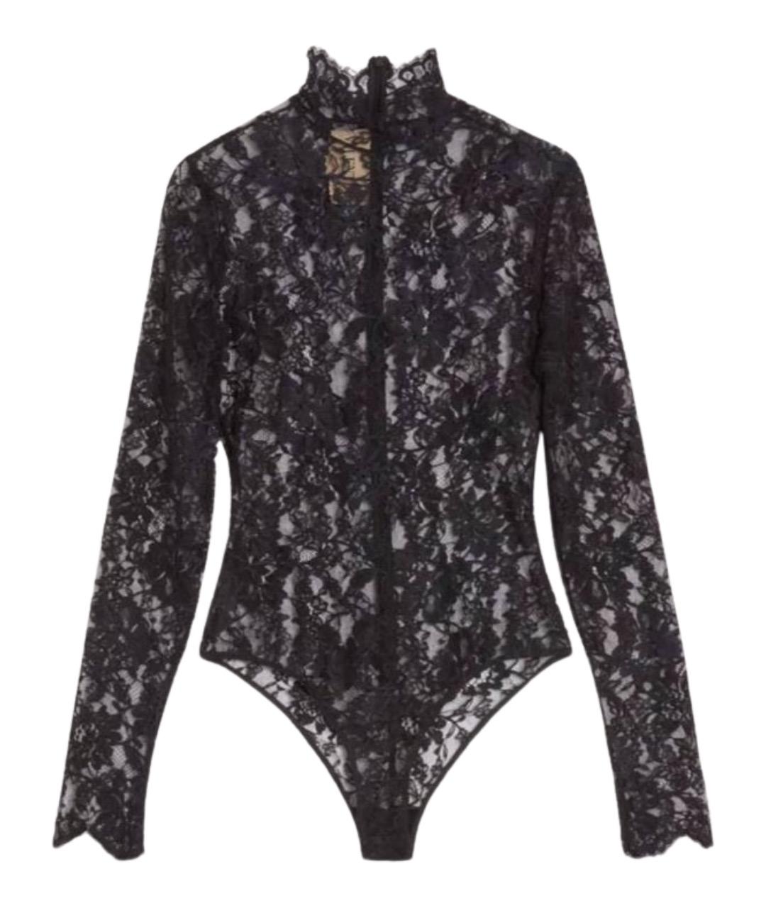 VALENTINO Черная кружевная водолазка, фото 1