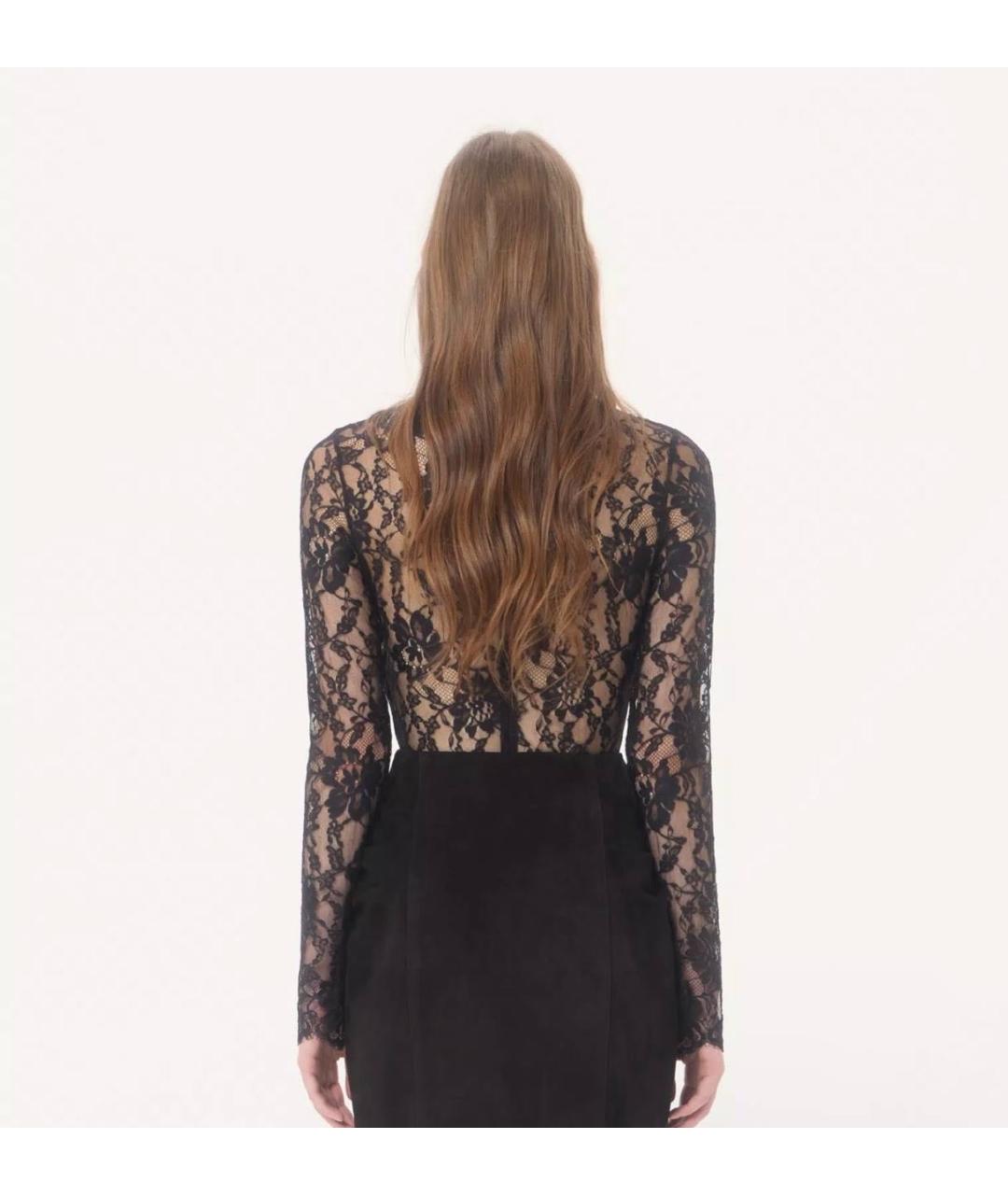 VALENTINO Черная кружевная водолазка, фото 5