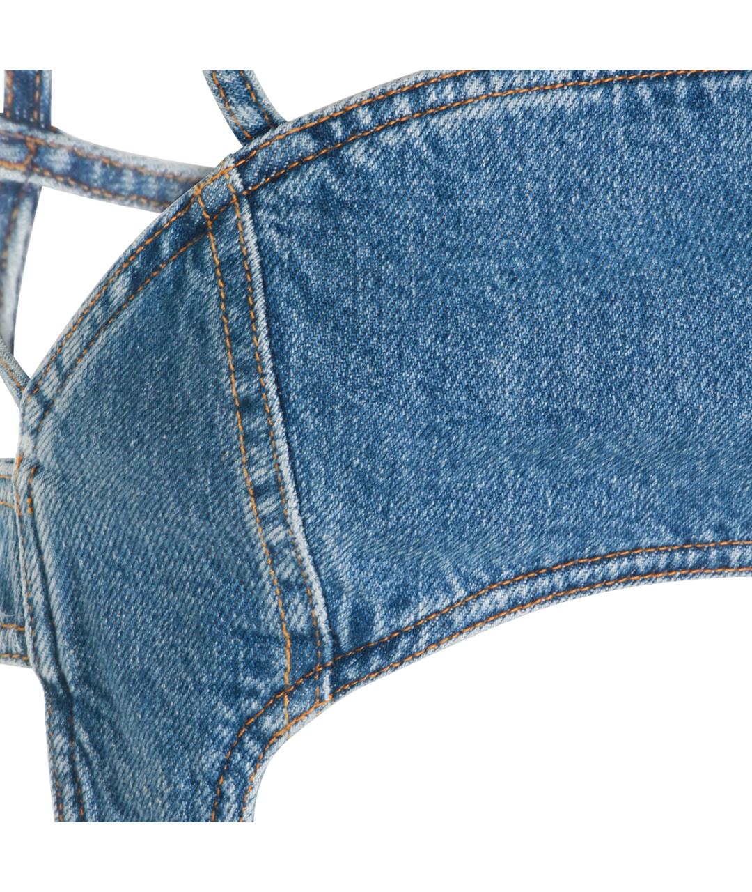 MARINE SERRE Синяя хлопковая майка, фото 3