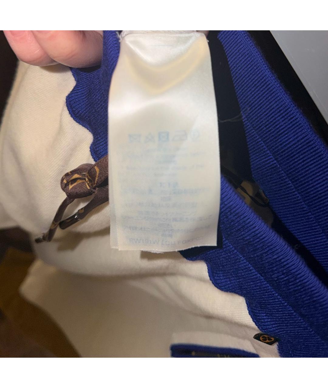 LOUIS VUITTON Белые кашемировые прямые брюки, фото 5