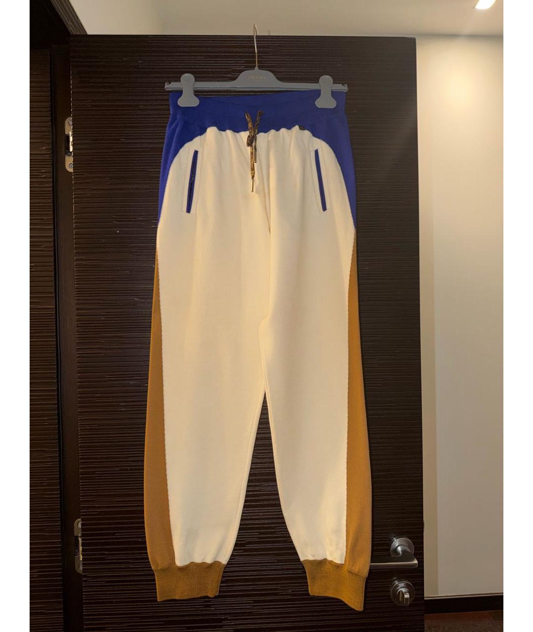 LOUIS VUITTON Белые кашемировые прямые брюки, фото 6