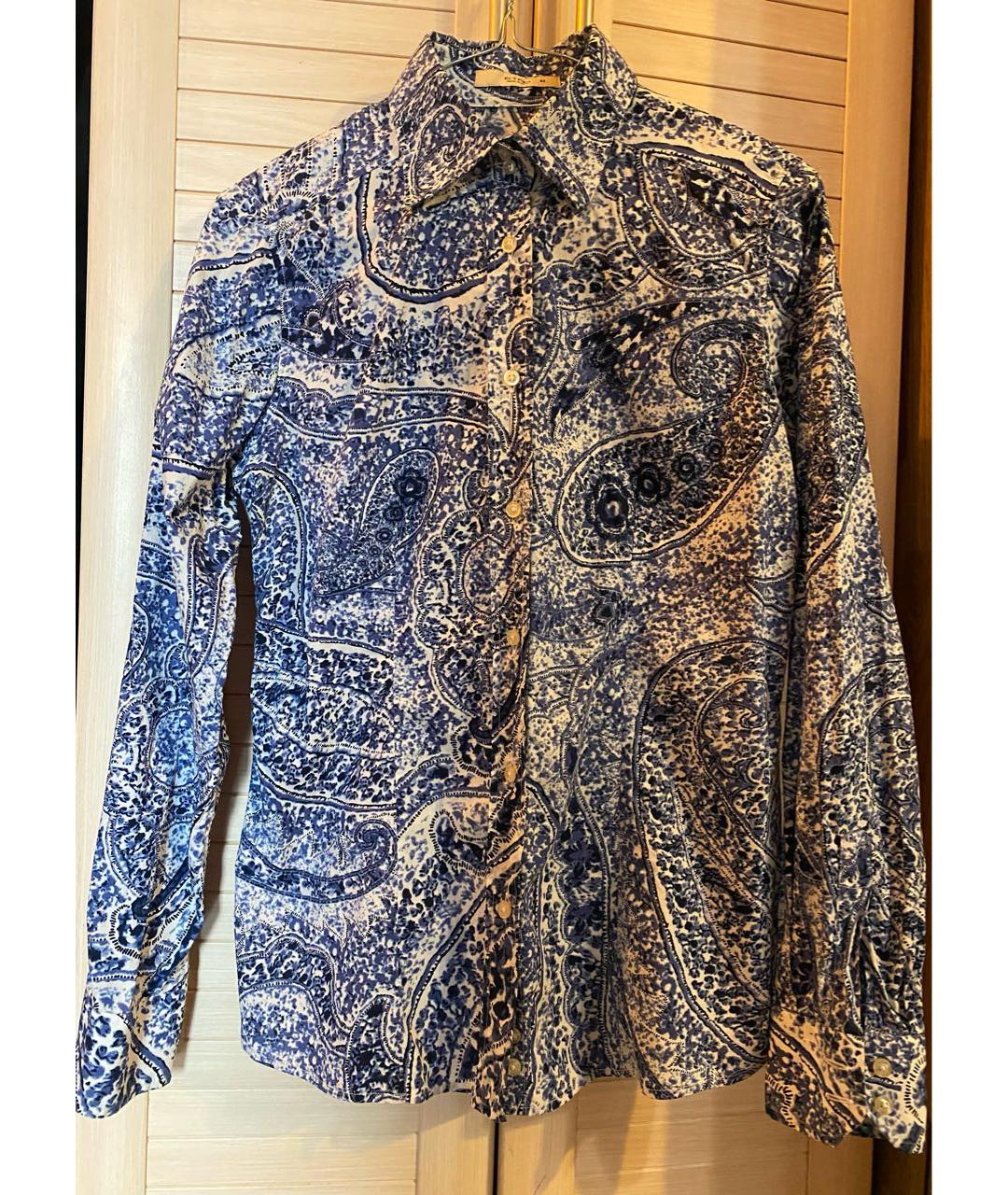 ETRO Синяя хлопковая рубашка, фото 5