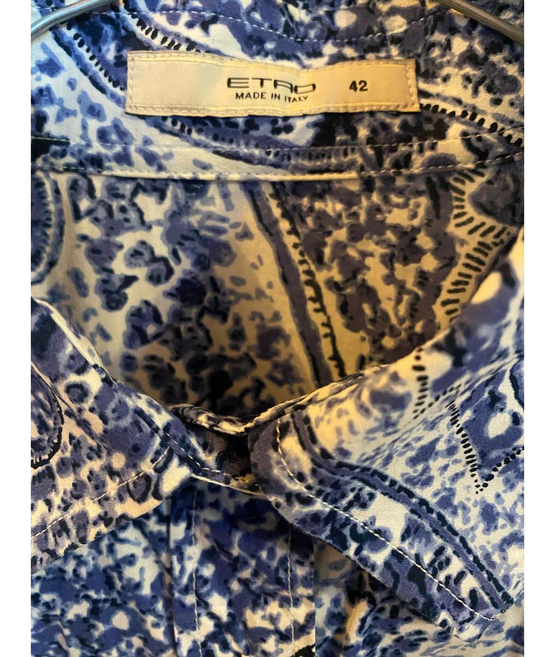 ETRO Синяя хлопковая рубашка, фото 3