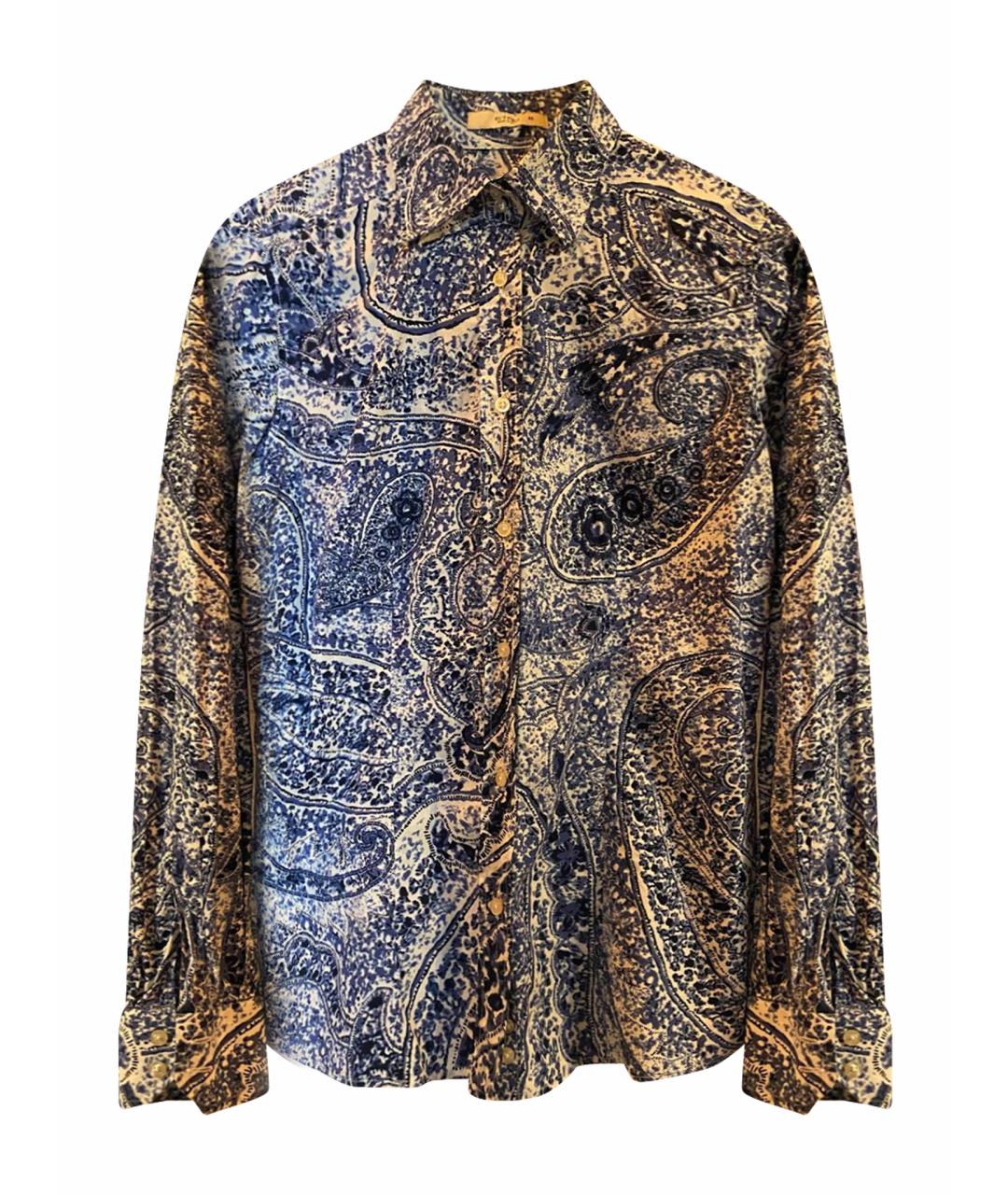 ETRO Синяя хлопковая рубашка, фото 1