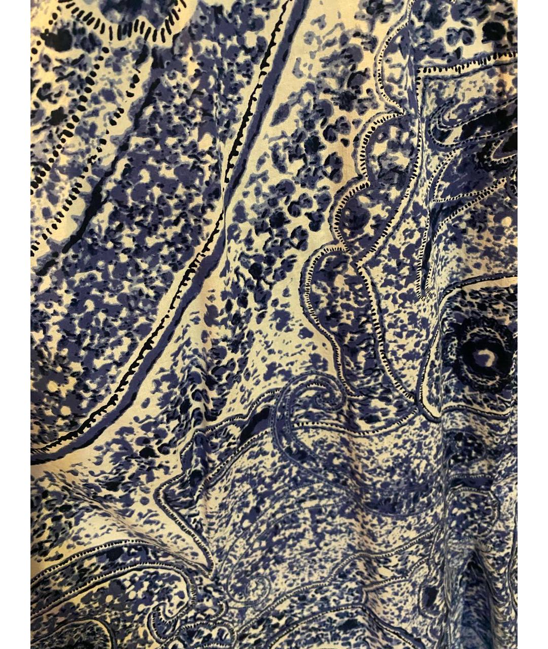 ETRO Синяя хлопковая рубашка, фото 4