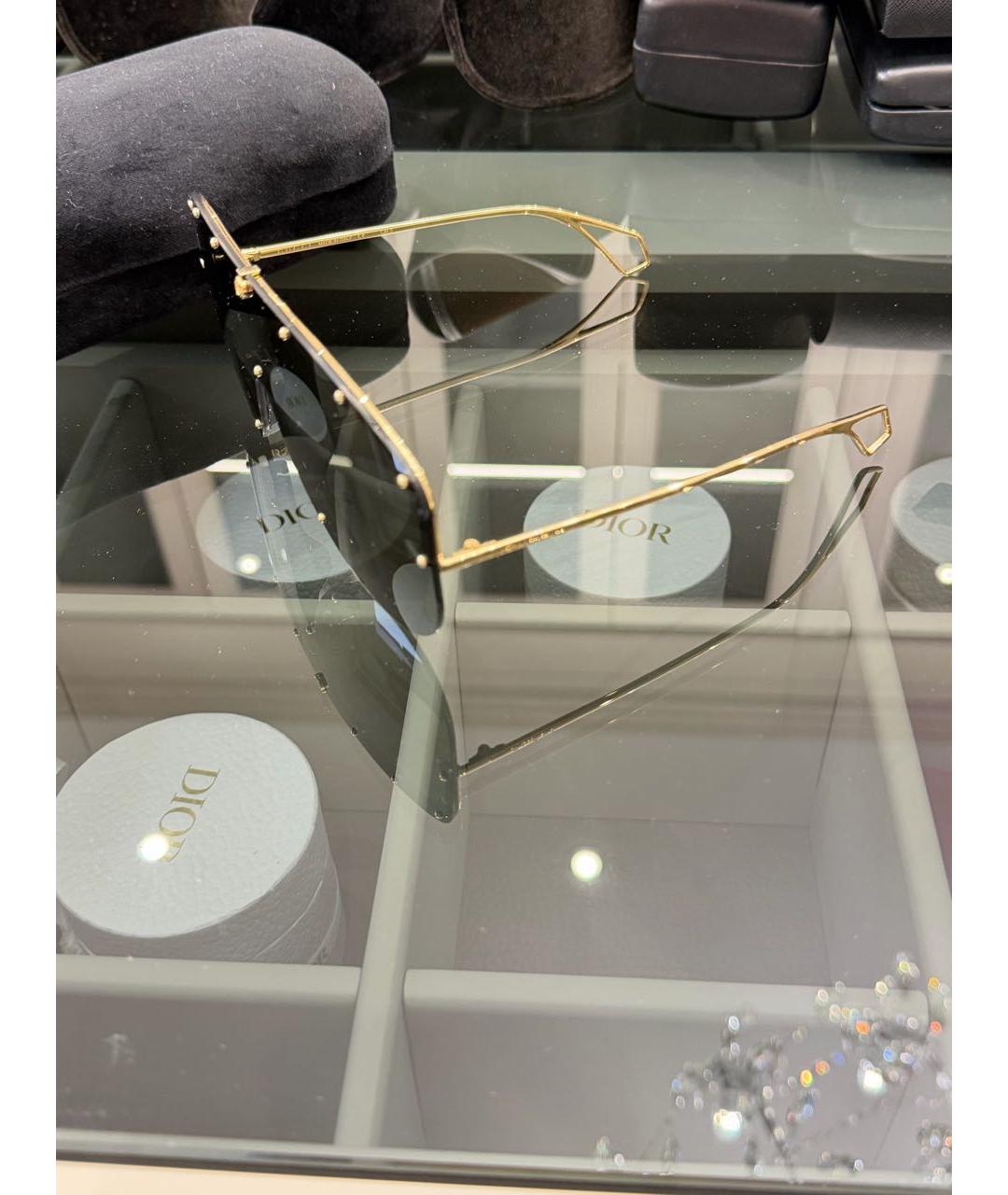 VERSACE Золотые металлические солнцезащитные очки, фото 3