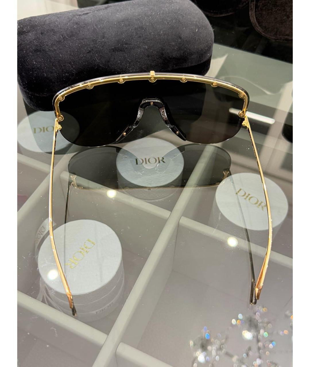 VERSACE Золотые металлические солнцезащитные очки, фото 5