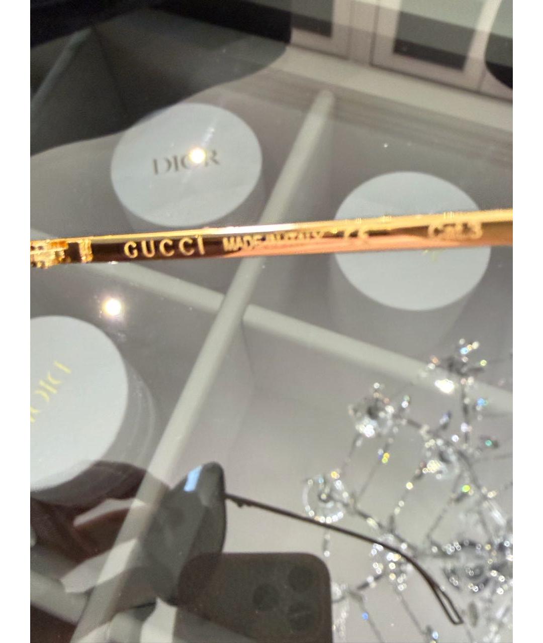 VERSACE Золотые металлические солнцезащитные очки, фото 6