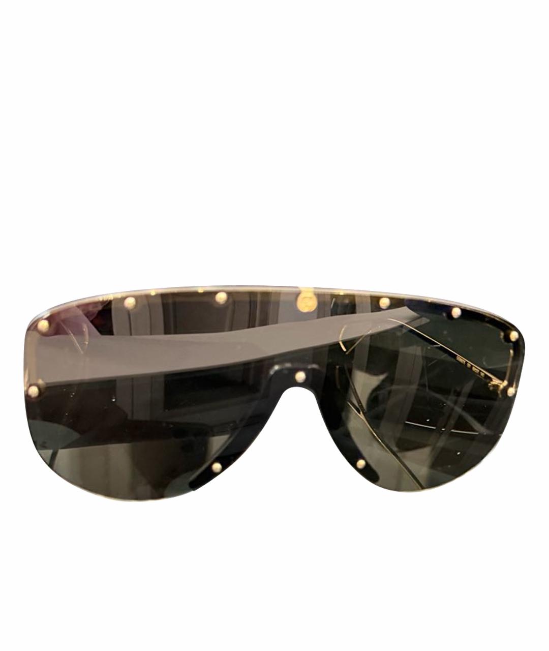 VERSACE Золотые металлические солнцезащитные очки, фото 1