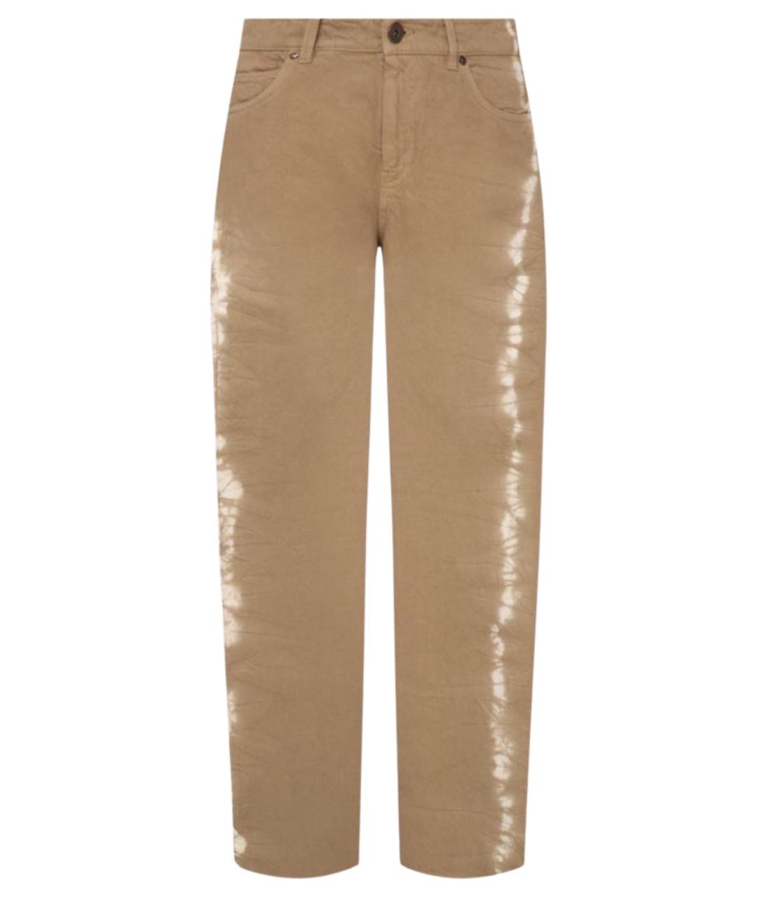 WEEKEND MAX MARA Бежевые хлопковые прямые джинсы, фото 1