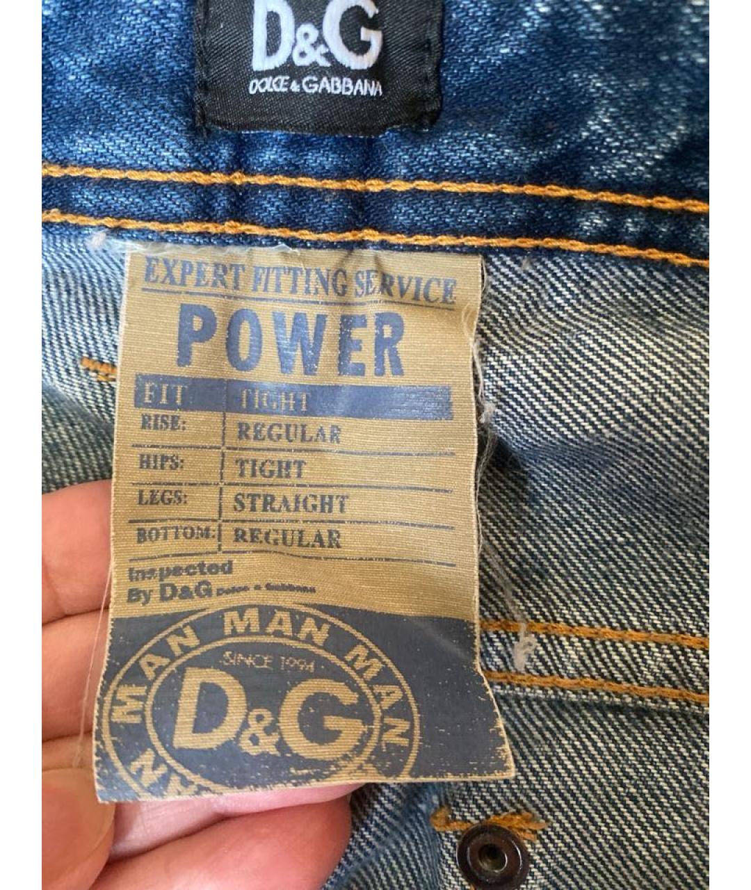 DOLCE&GABBANA Синие хлопковые джинсы скинни, фото 7