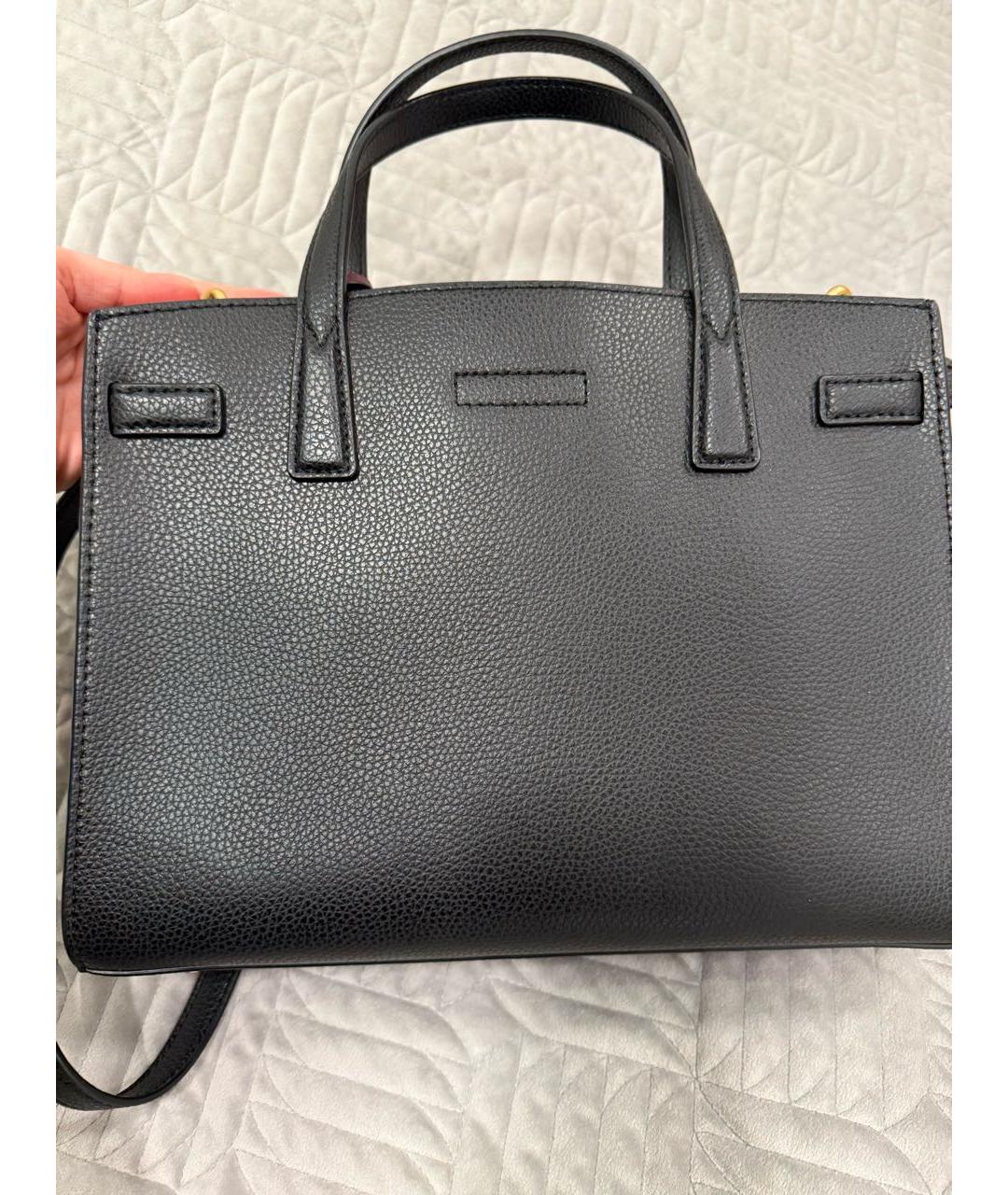 TORY BURCH Черная кожаная сумка тоут, фото 6