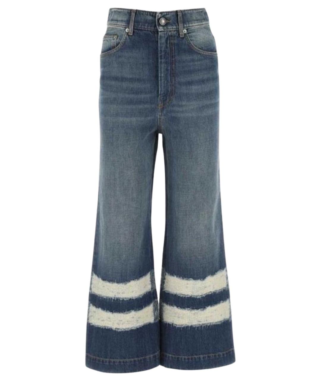 SPORTMAX Синие хлопковые джинсы клеш, фото 1