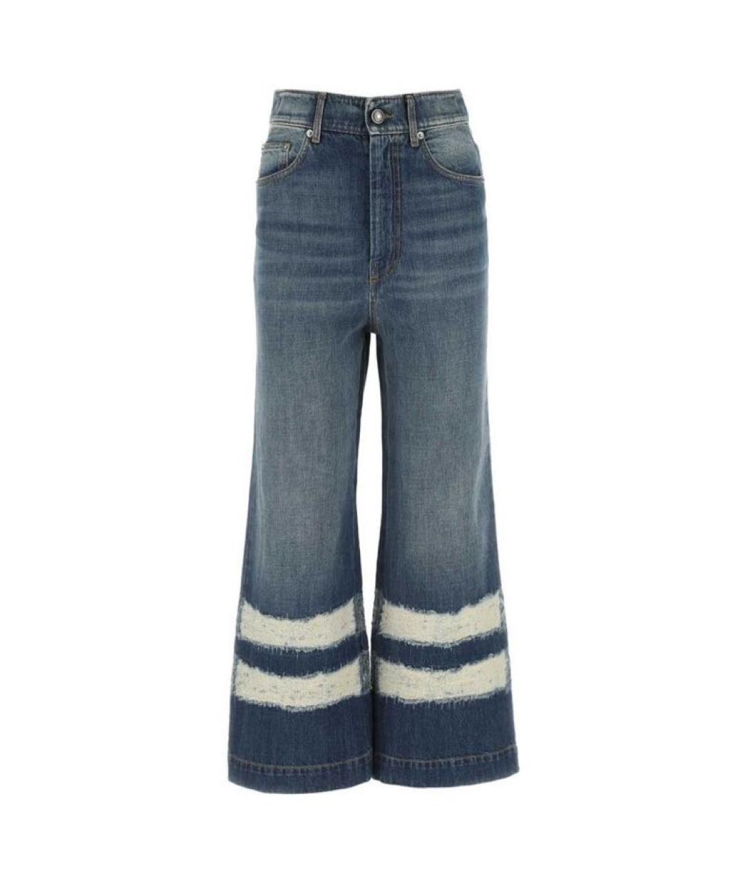 SPORTMAX Синие хлопковые джинсы клеш, фото 9