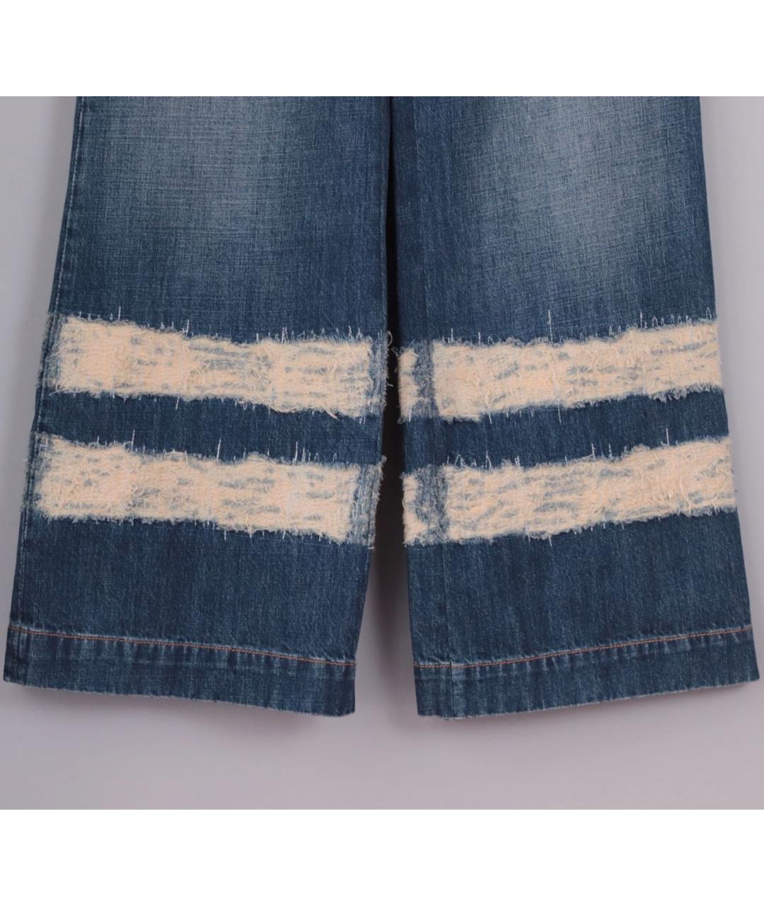 SPORTMAX Синие хлопковые джинсы клеш, фото 5