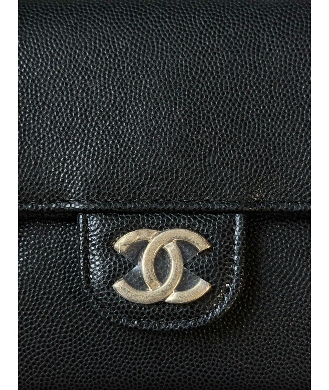 CHANEL Черная кожаная сумка через плечо, фото 3