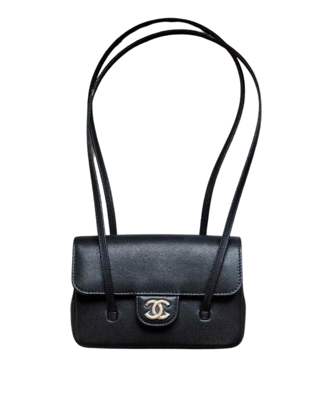 CHANEL Черная кожаная сумка через плечо, фото 1