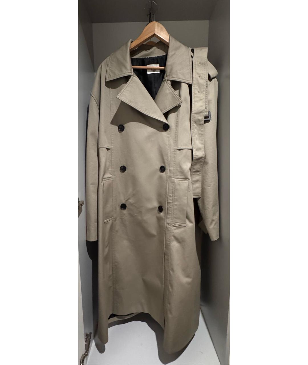 THE FRANKIE SHOP Бежевый хлопковый тренч/плащ, фото 2