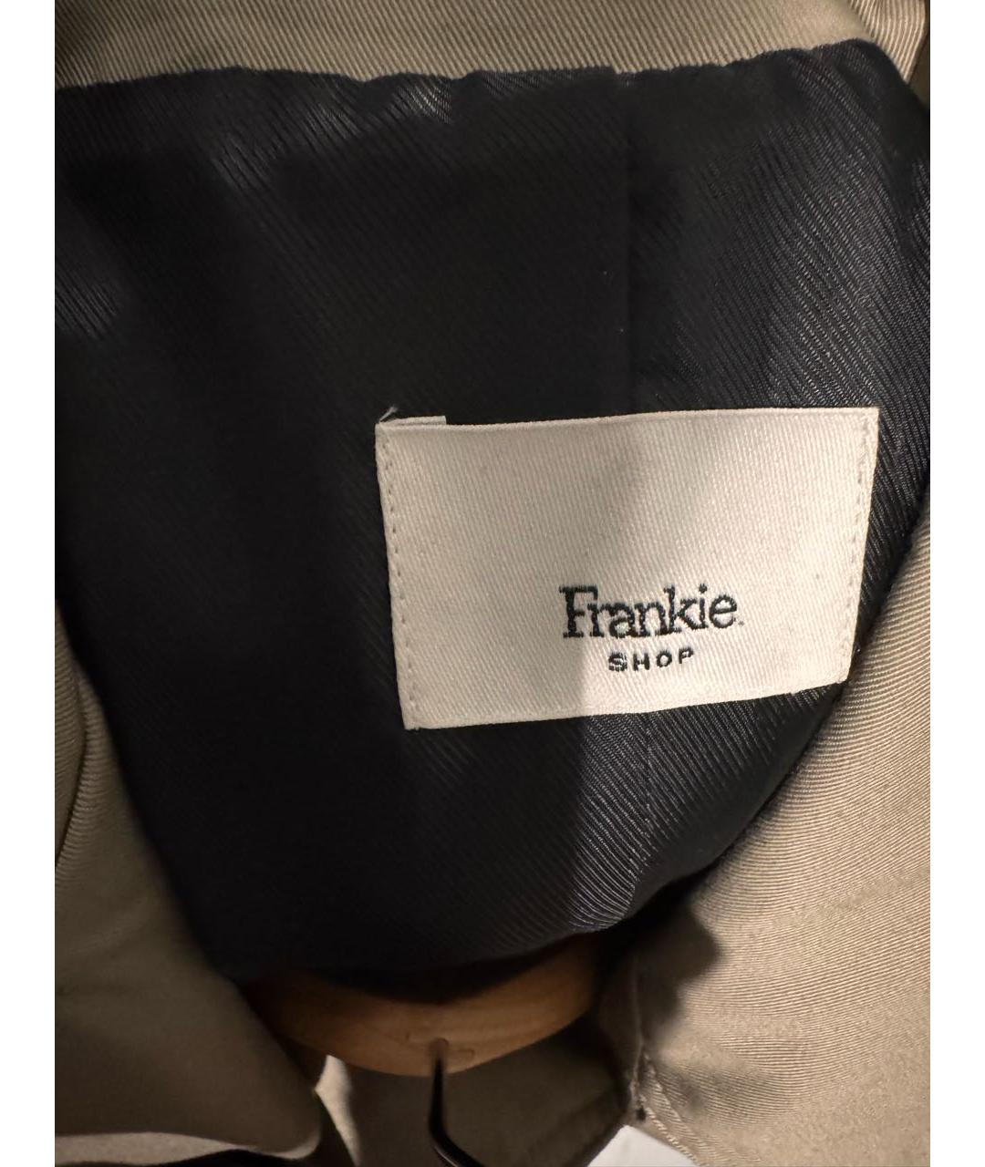 THE FRANKIE SHOP Бежевый хлопковый тренч/плащ, фото 4