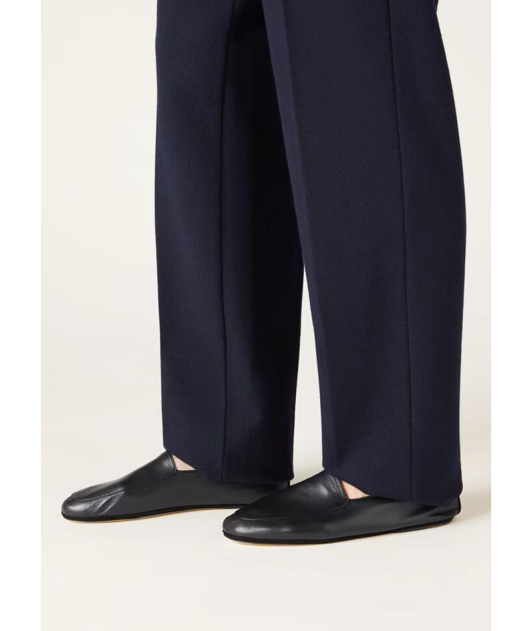 LORO PIANA Черные кожаные лоферы, фото 7