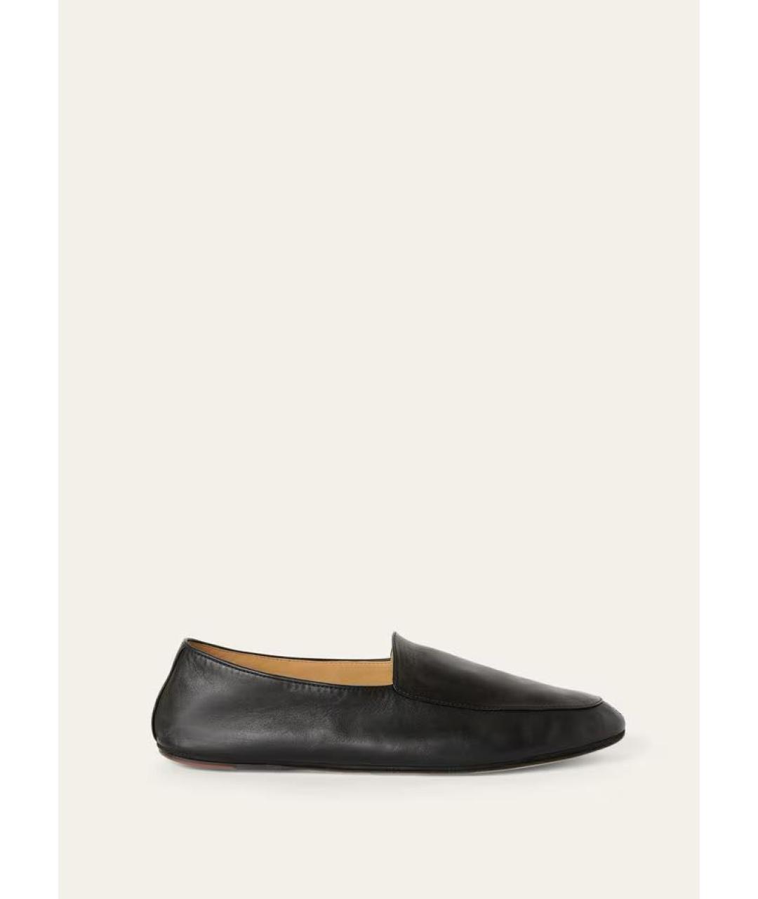 LORO PIANA Черные кожаные лоферы, фото 9