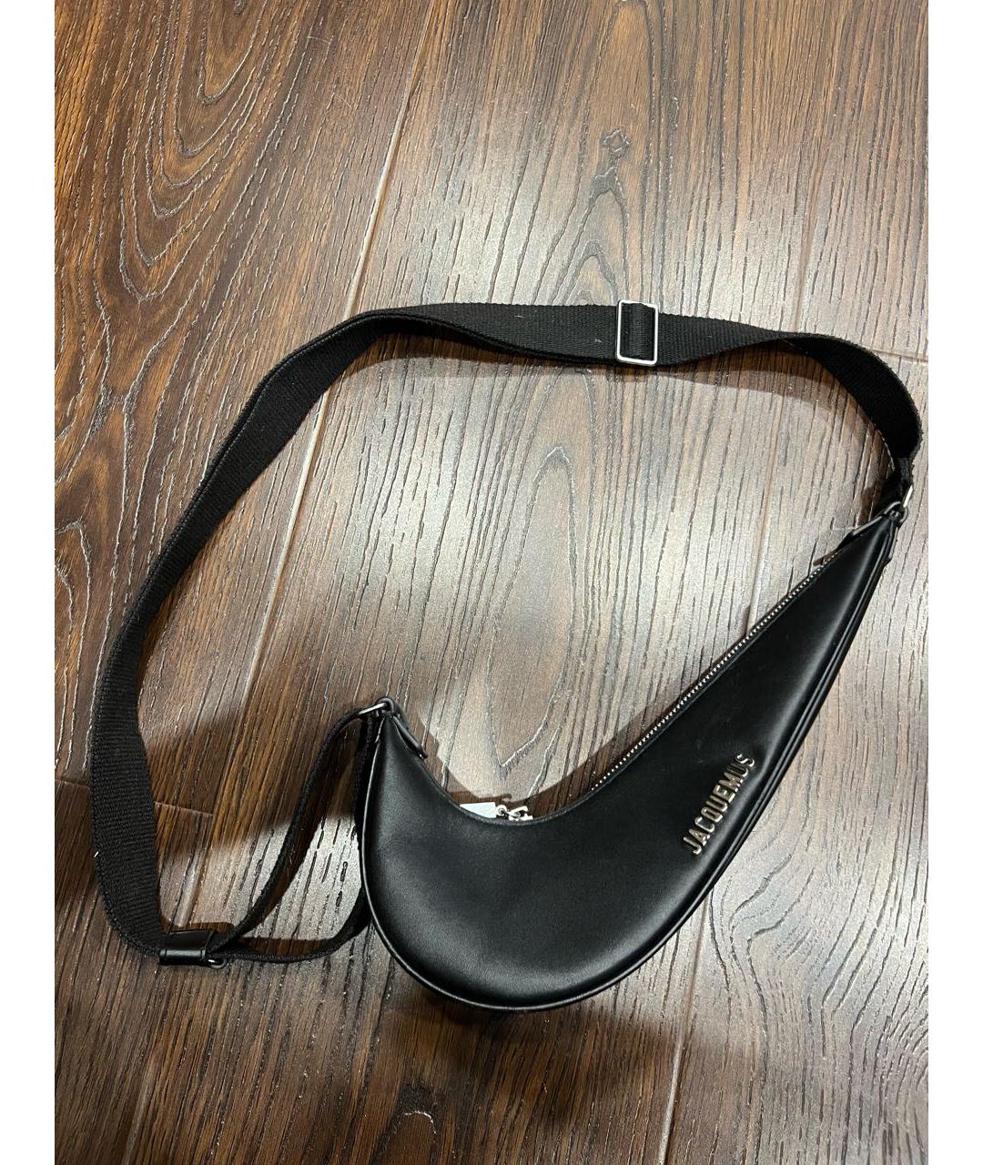 JACQUEMUS Коричневая кожаная сумка через плечо, фото 4