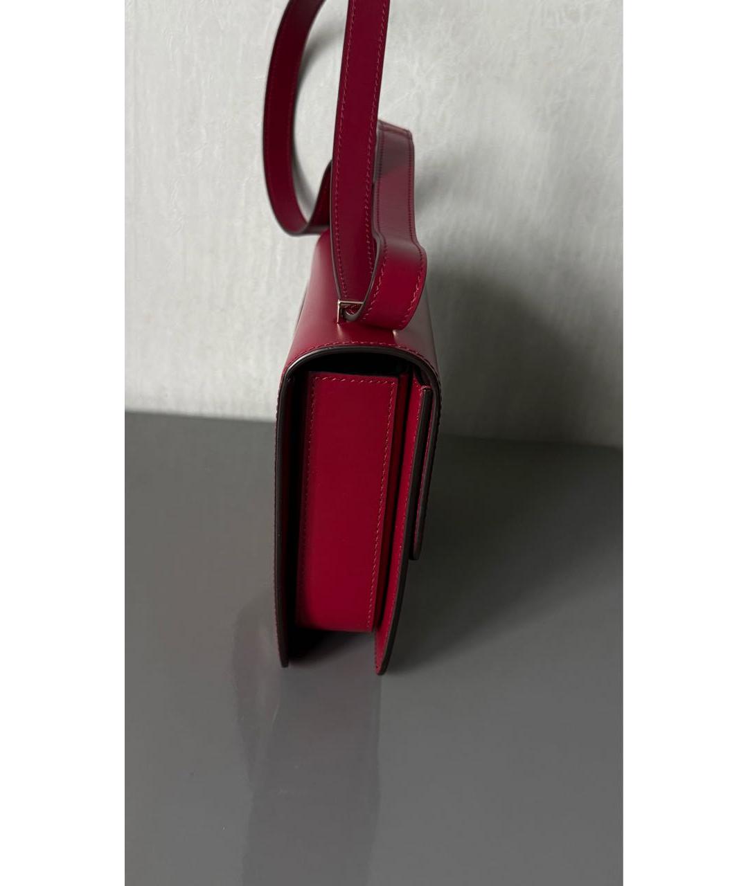 CARTIER Бордовая кожаная сумка через плечо, фото 2