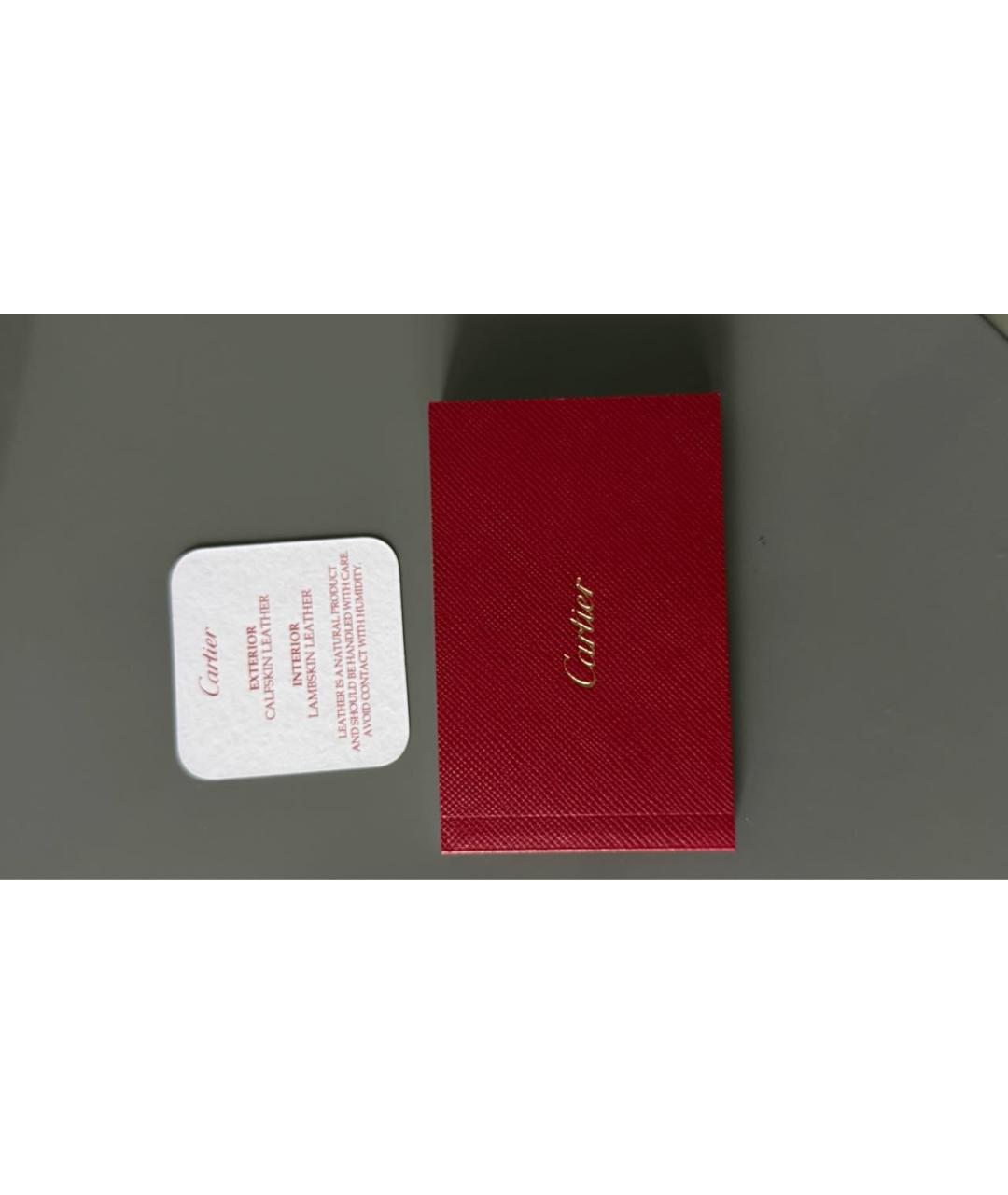 CARTIER Бордовая кожаная сумка через плечо, фото 8