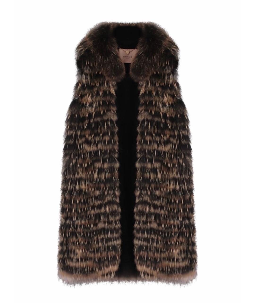 TWIN-SET Мульти меховой жилет, фото 1