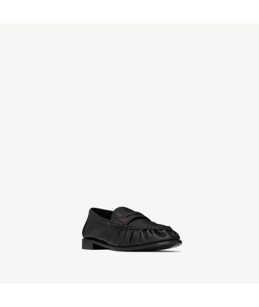 SAINT LAURENT Черные кожаные лоферы, фото 3
