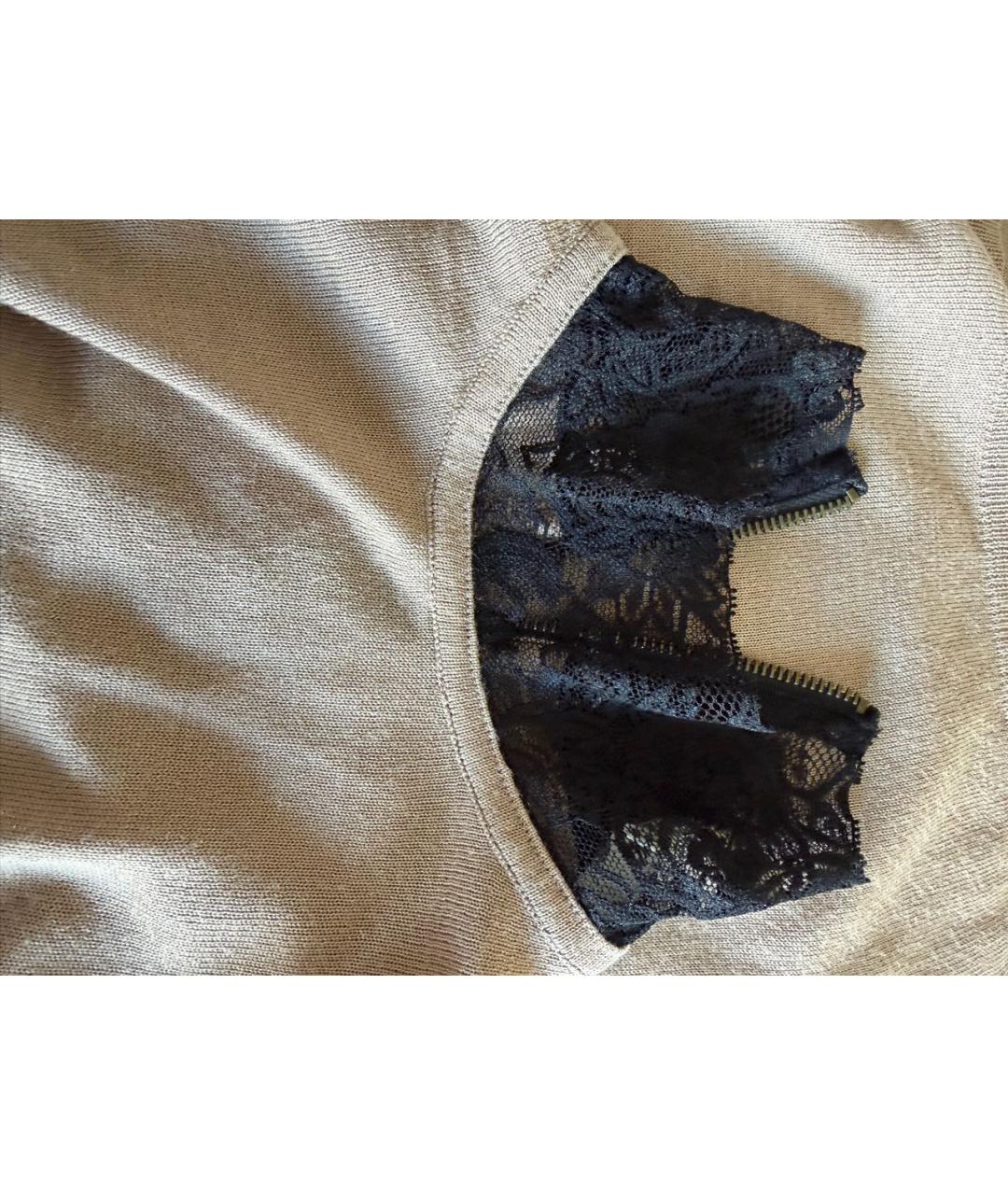 VALENTINO Бежевая хлопко-эластановая водолазка, фото 4