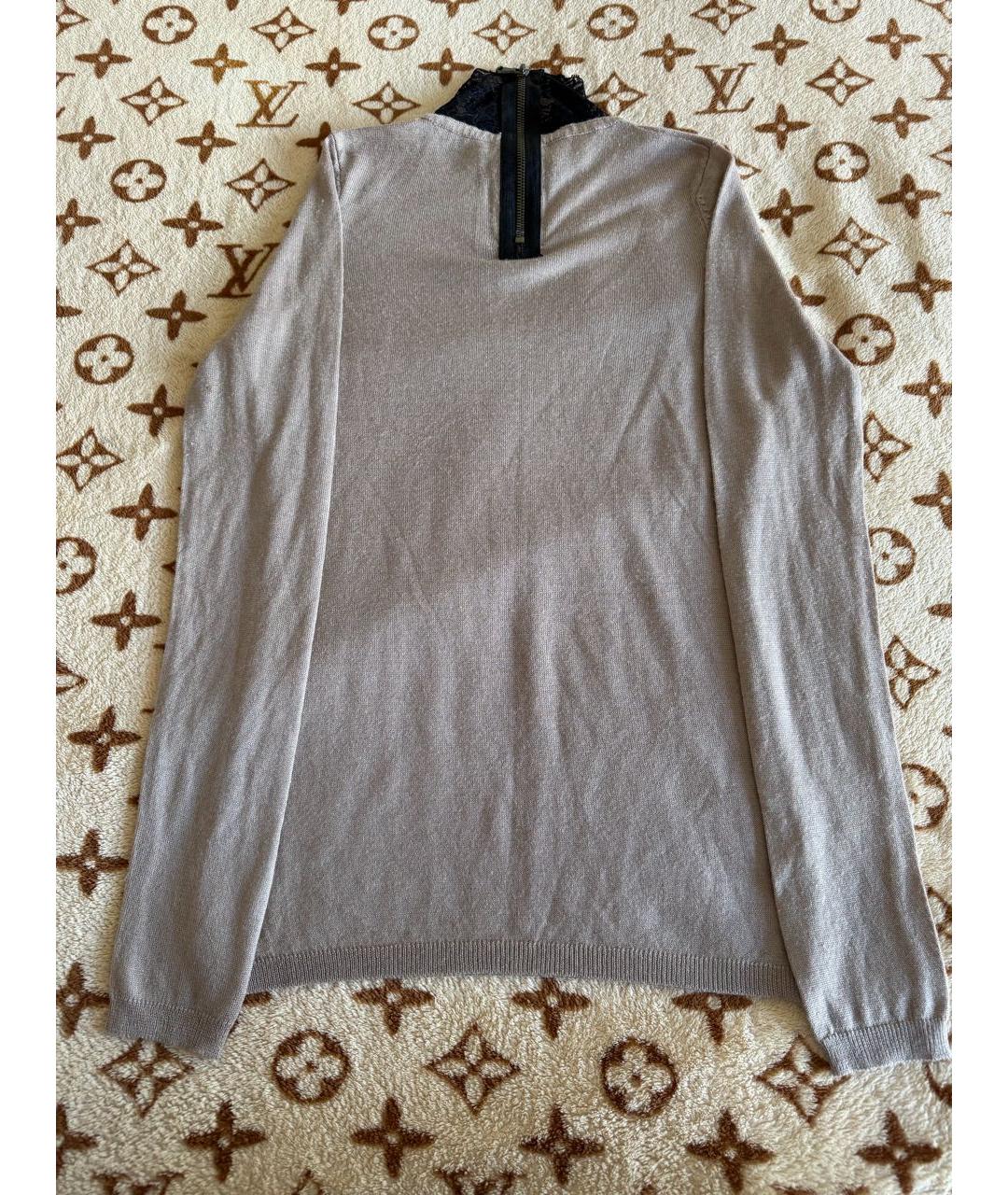 VALENTINO Бежевая хлопко-эластановая водолазка, фото 2